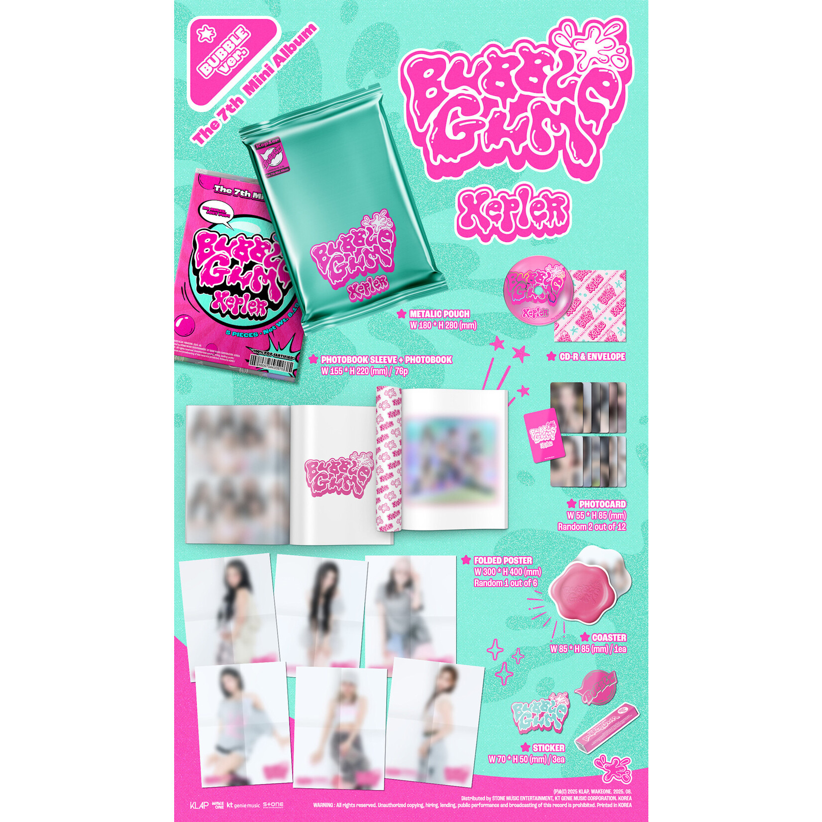 Kep1er Kep1er - 7th Mini Album [BUBBLE GUM] (Photobook Ver.) + Random Photocard (MAKESTAR)