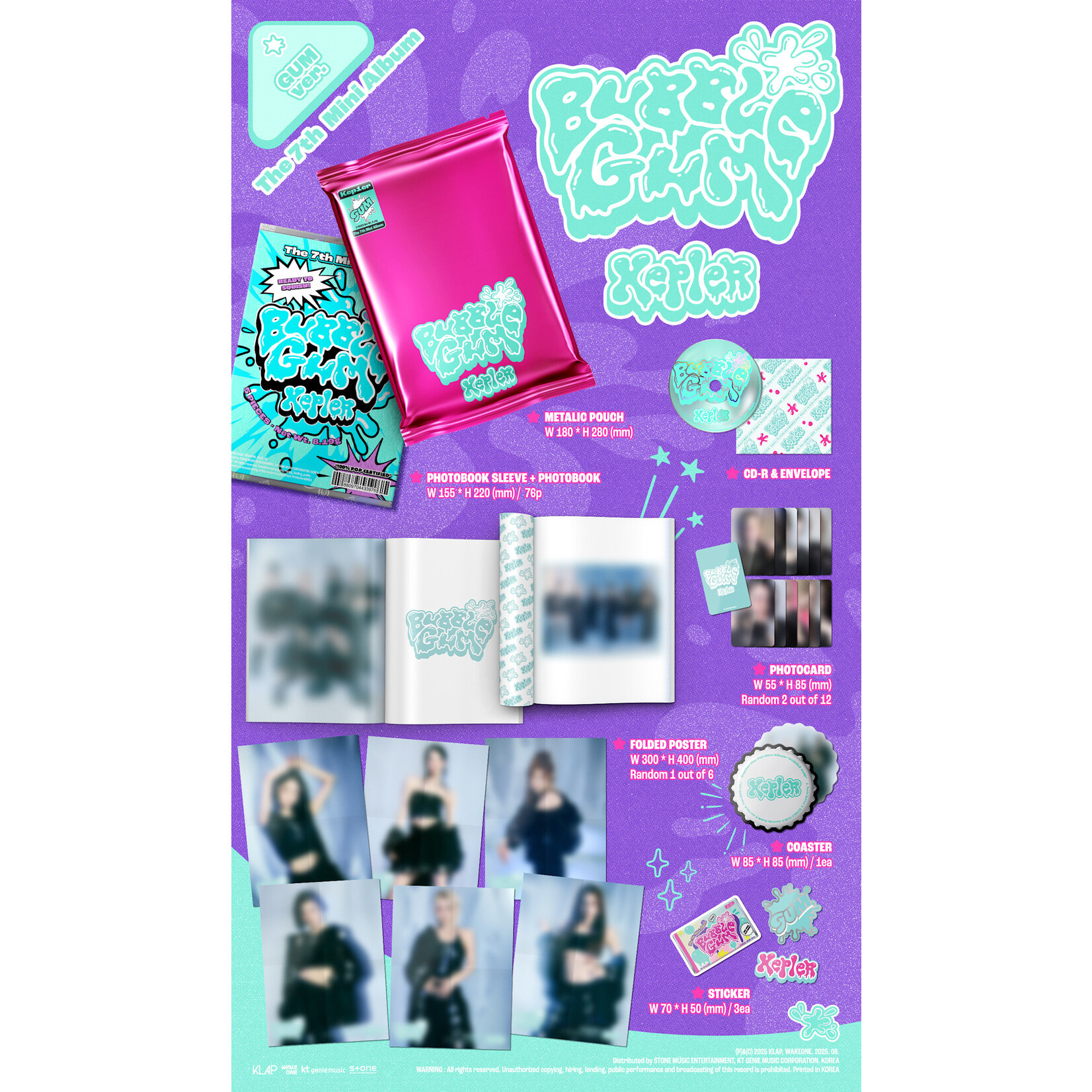 Kep1er Kep1er - 7th Mini Album [BUBBLE GUM] (Photobook Ver.) + Random Photocard (MAKESTAR)