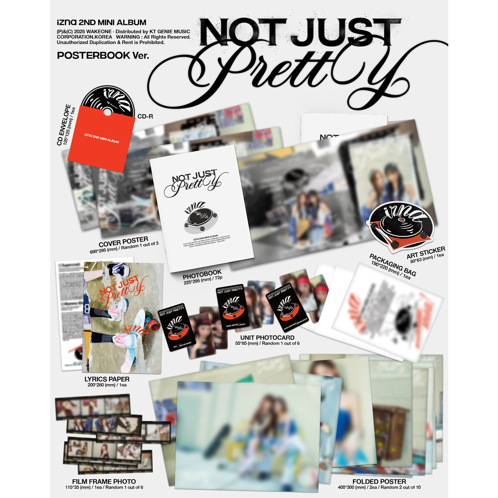 izna izna - 2ND MINI ALBUM [Not Just Pretty] (Posterbook Ver.)