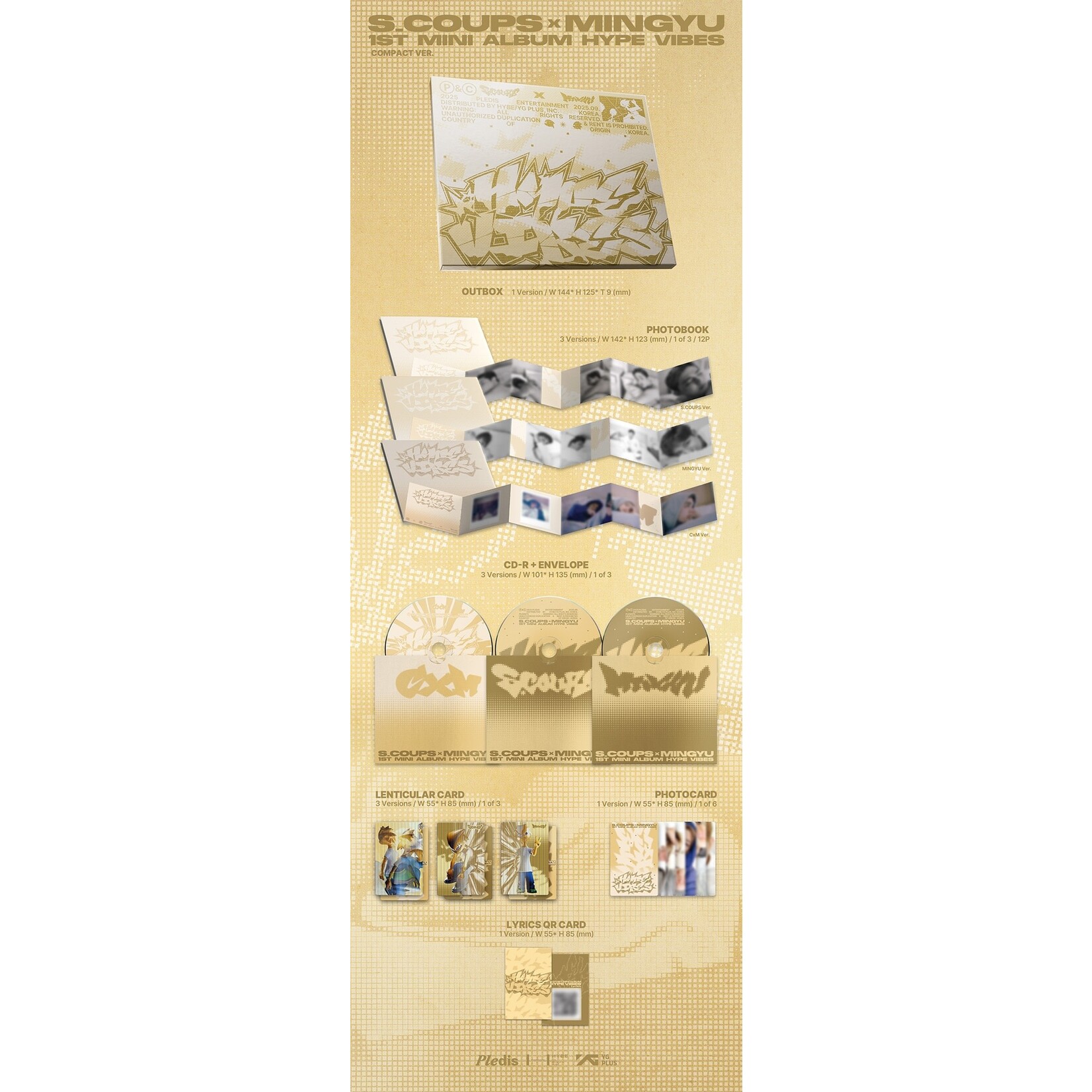 Seventeen S.COUPS X MINGYU - 1st Mini Album ‘HYPE VIBES’ (COMPACT Ver.) + Weverse Gift (WS)