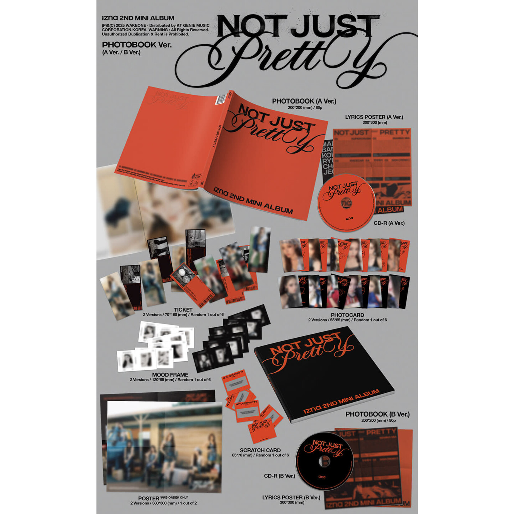 izna izna - 2ND MINI ALBUM [Not Just Pretty] (Photobook Ver.) + Random Photocard (APPLE MUSIC)