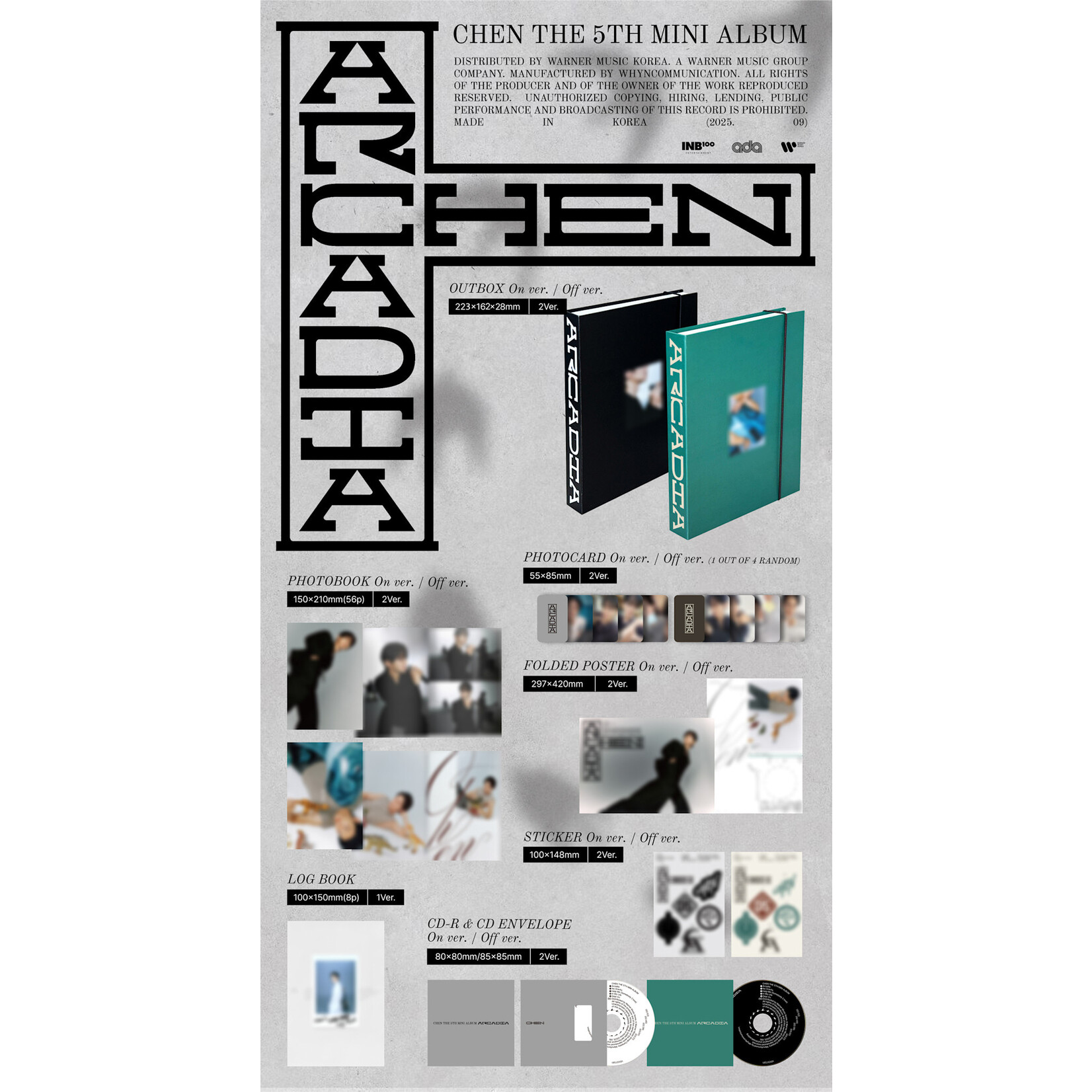 EXO CHEN - The 5th Mini Album [Arcadia] (Photobook Ver.)