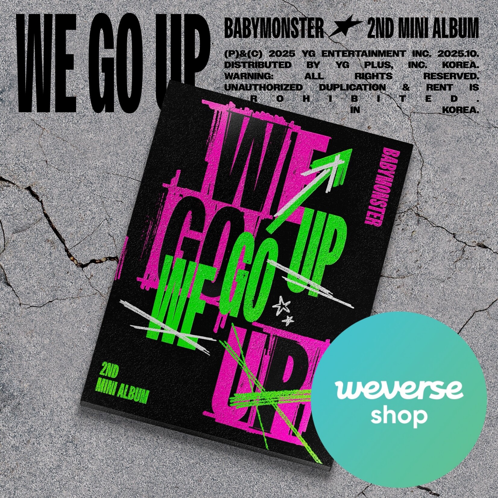 BABYMONSTER BABYMONSTER - 2nd MINI ALBUM [WE GO UP] (UP Ver.) + Random Photocard (Weverse Shop)