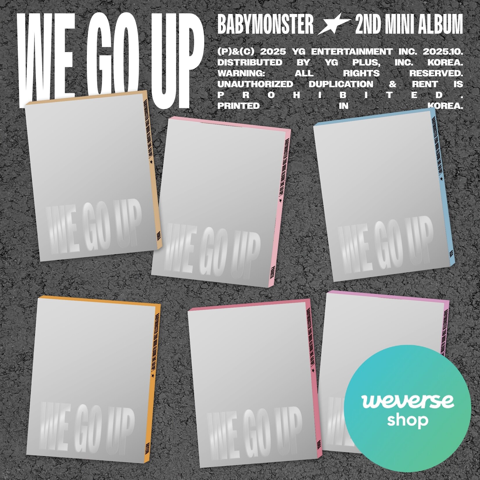 BABYMONSTER BABYMONSTER - 2nd MINI ALBUM [WE GO UP] (PATTERN Ver.) + Random Photocard (Weverse Shop)