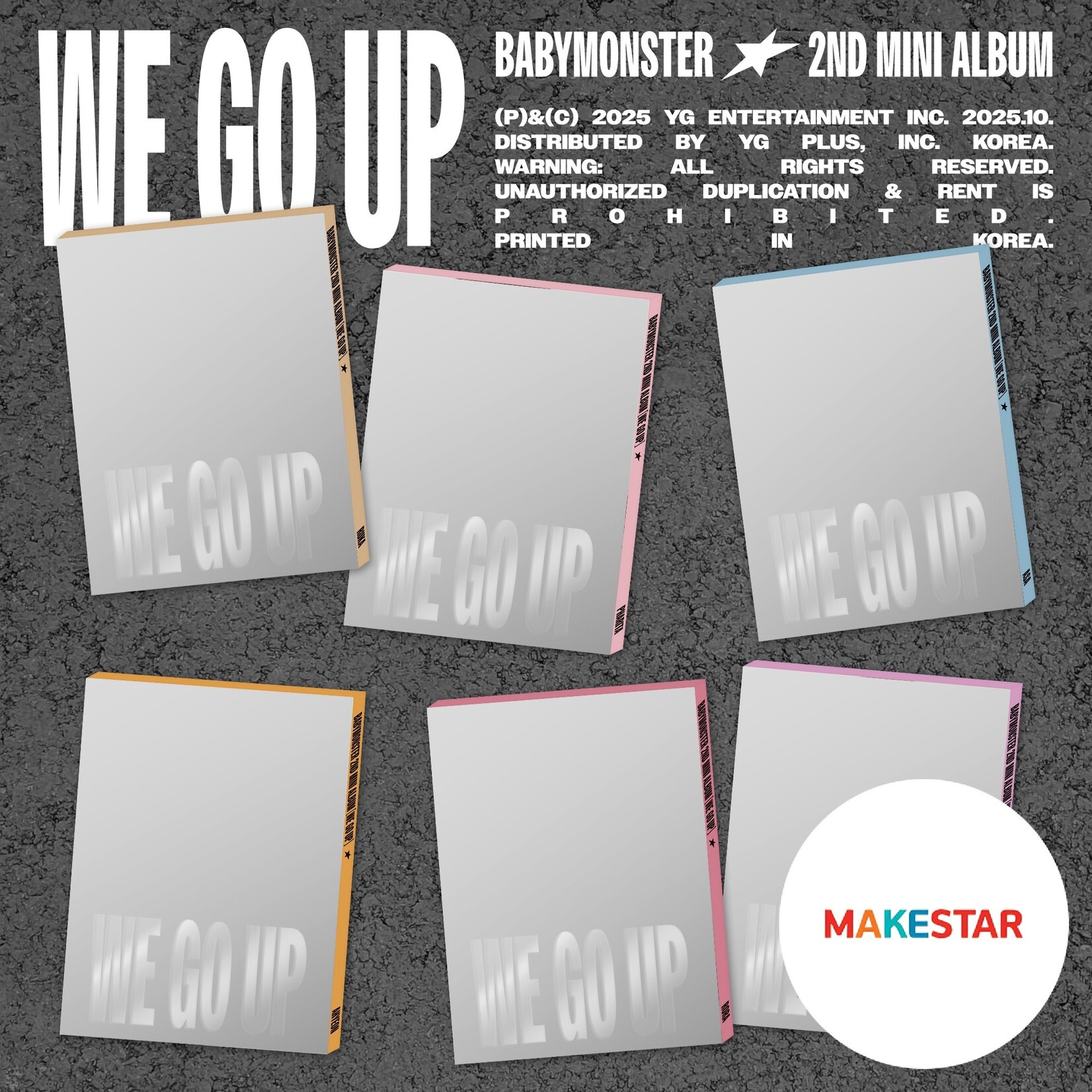 BABYMONSTER BABYMONSTER - 2nd MINI ALBUM [WE GO UP] (PATTERN Ver.) + Random Photocard (MAKESTAR)