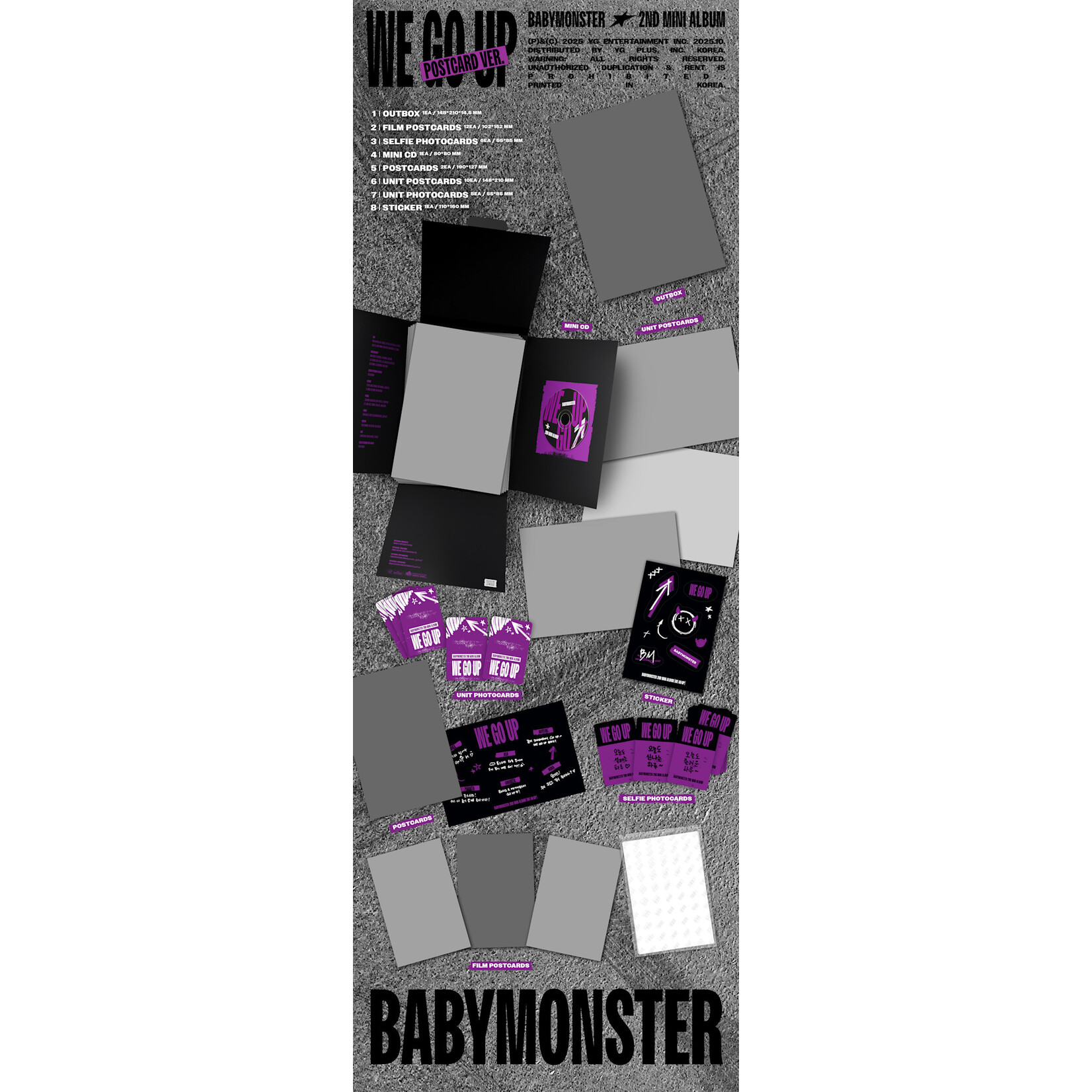 BABYMONSTER BABYMONSTER - 2nd MINI ALBUM [WE GO UP] (POSTCARD Ver.)