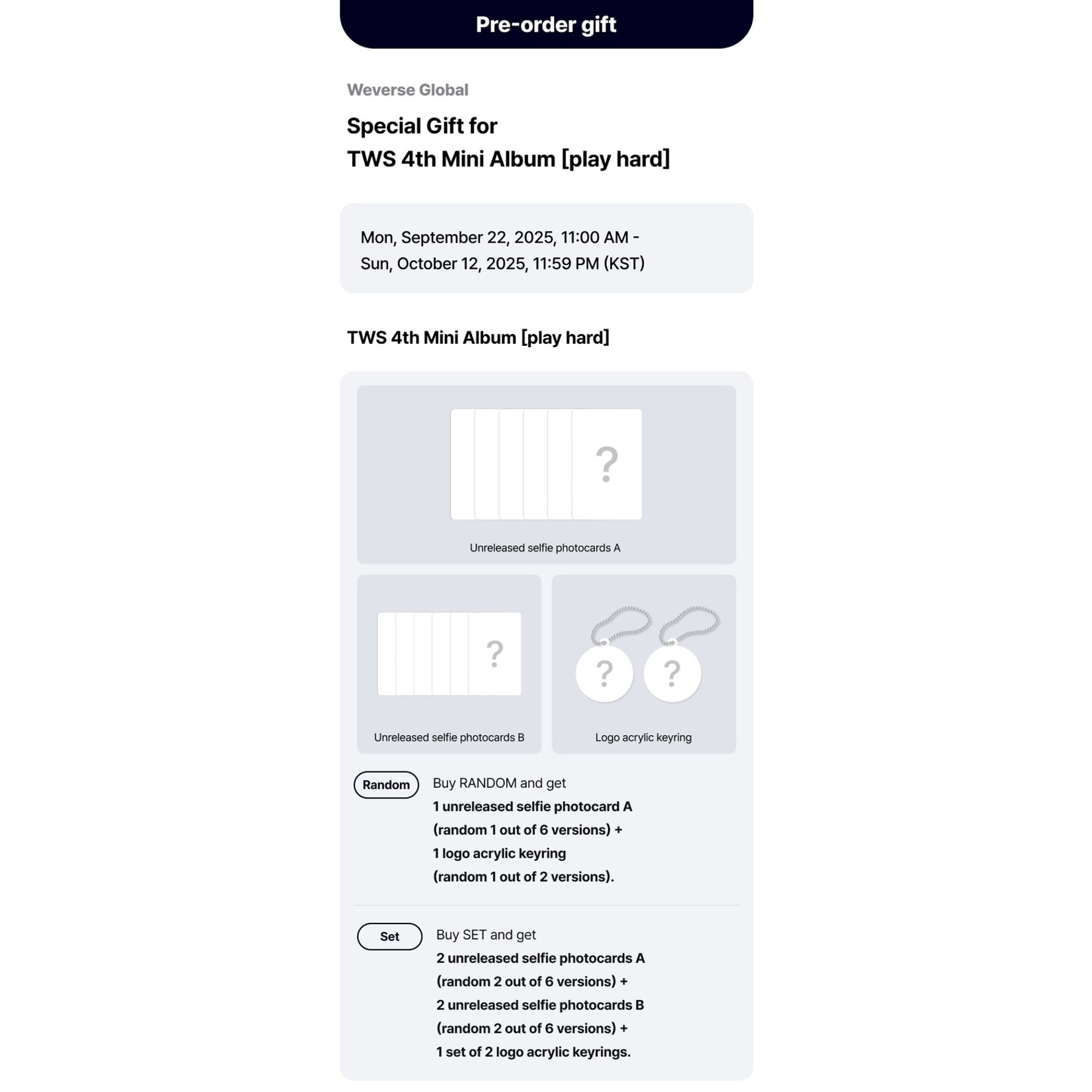 TWS TWS - 4th Mini Album 'play hard' (Photobook Ver.) + Weverse Gift (WS)