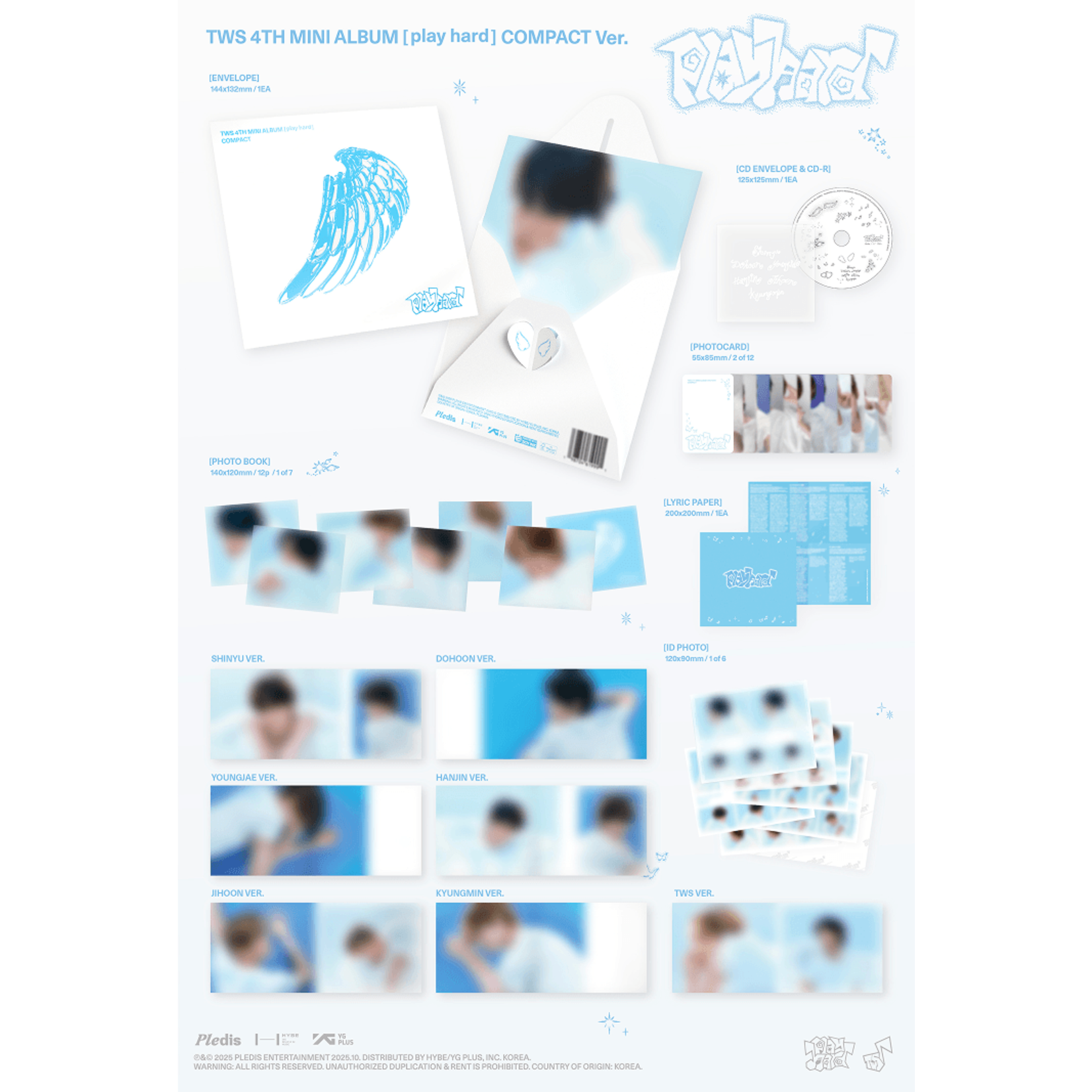 TWS TWS - 4th Mini Album 'play hard' (Compact ver.) + Weverse Gift (WS)