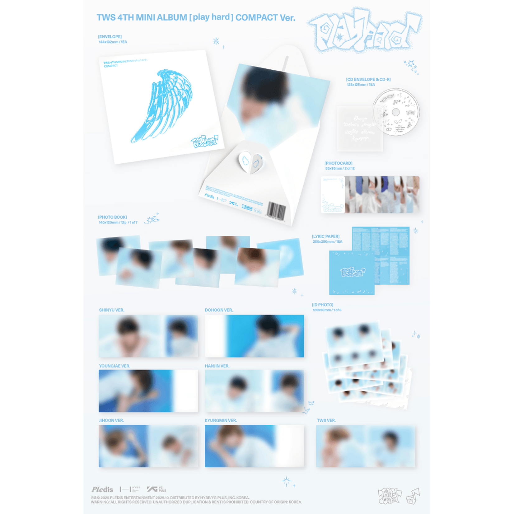 TWS TWS - 4th Mini Album 'play hard' (Compact ver.) + Random Photocard (APPLEMUSIC)