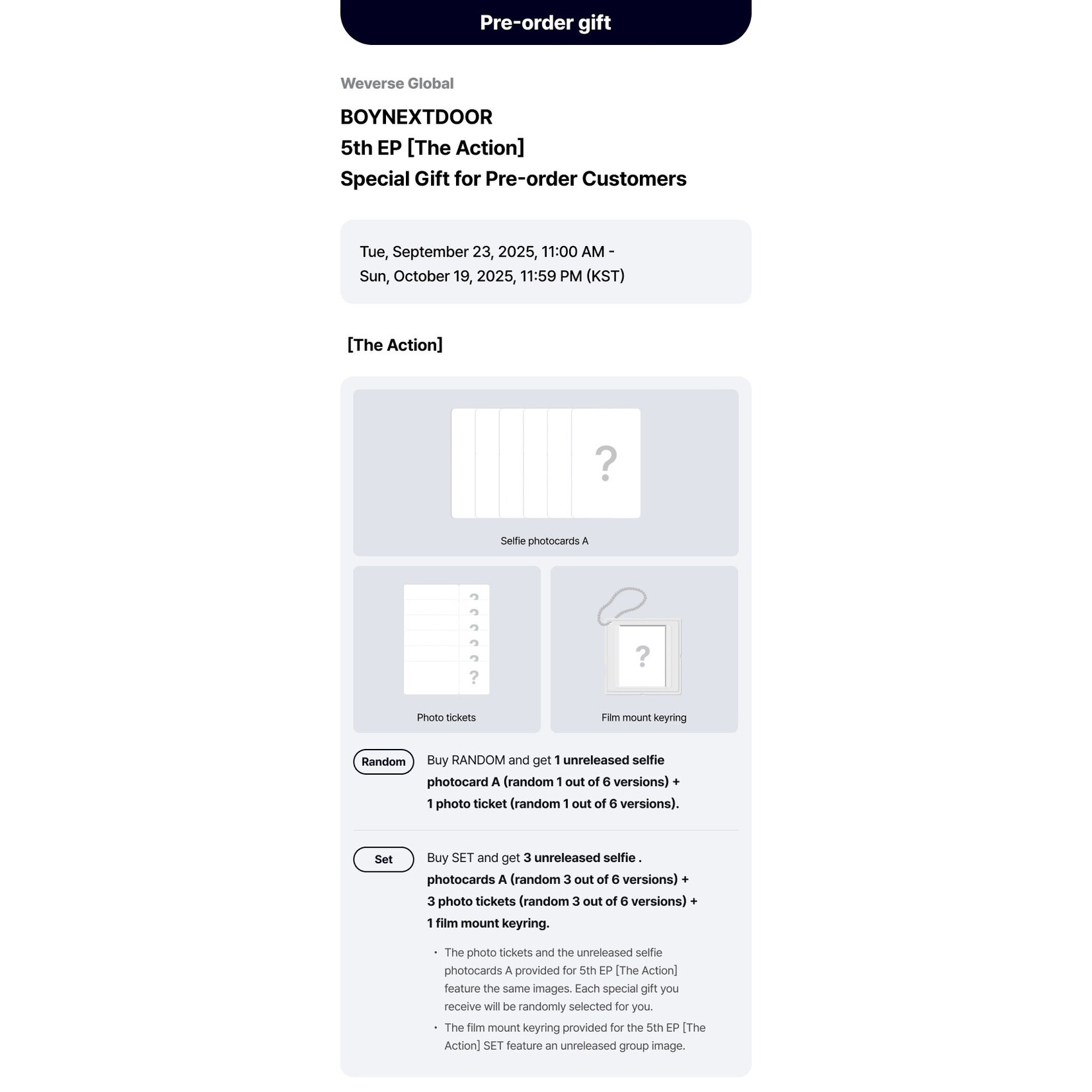 BoyNextDoor BOYNEXTDOOR - 5th EP [The Action] (Photobook Ver.) + Weverse Gift (WS)