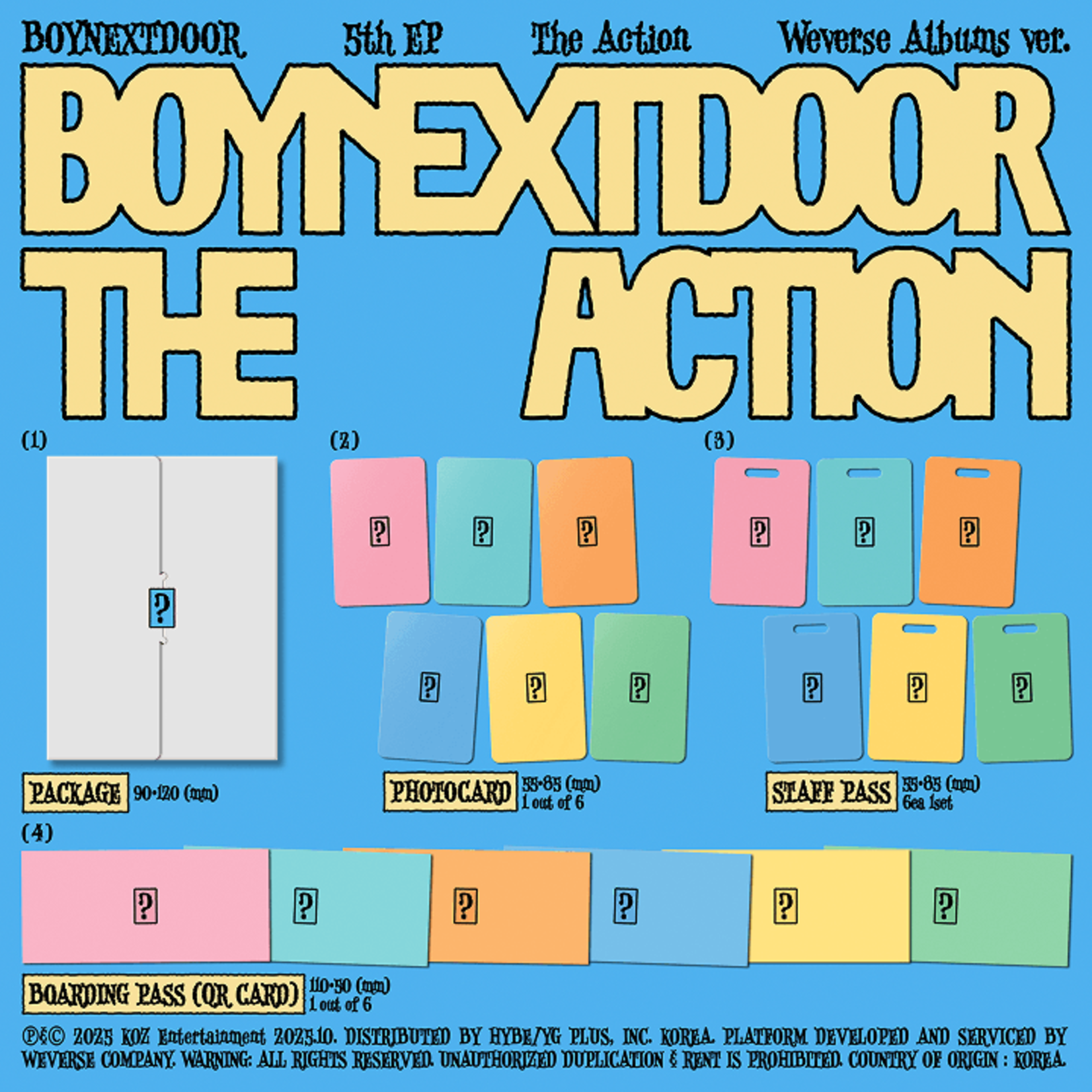 BoyNextDoor BOYNEXTDOOR - 5th EP [The Action] (Weverse Albums ver.) + Weverse Gift (WS)