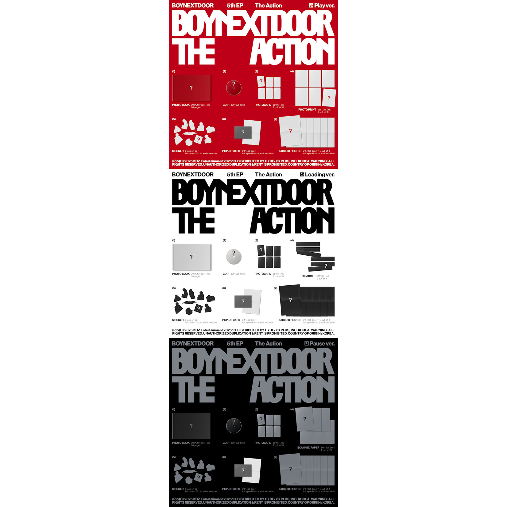 BoyNextDoor BOYNEXTDOOR - 5th EP [The Action] (Photobook Ver.) + Random Photocard (SW)