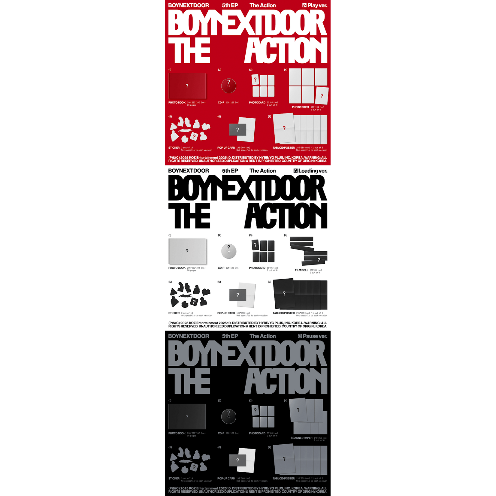 BoyNextDoor BOYNEXTDOOR - 5th EP [The Action] (Photobook Ver.) + Random Photocard (Everline)