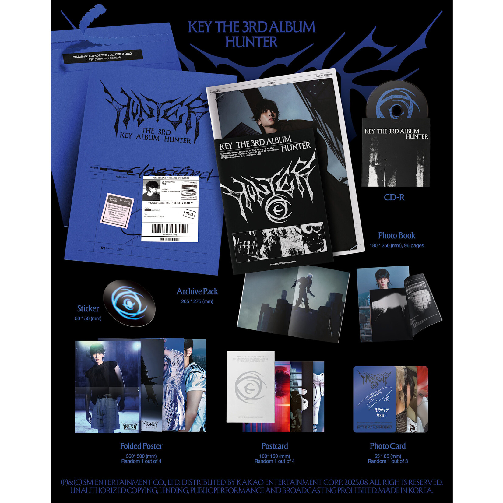 Shinee KEY (SHINee) - 3rd Album [HUNTER] (Photobook Ver.) + Random Photocard (SW)