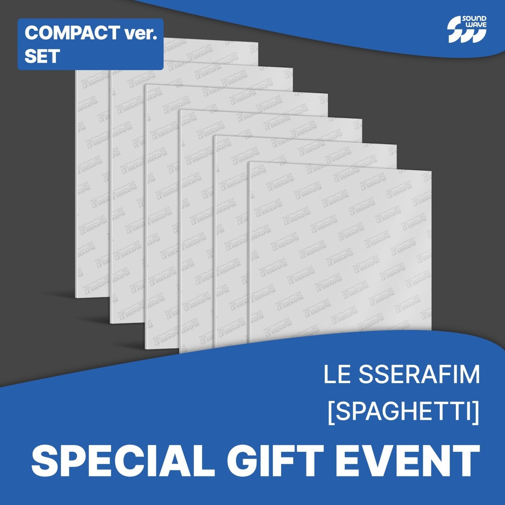 Le Sserafim LE SSERAFIM - 1st Single Album 'SPAGHETTI' (COMPACT ver.) + Random Photocard (SW)
