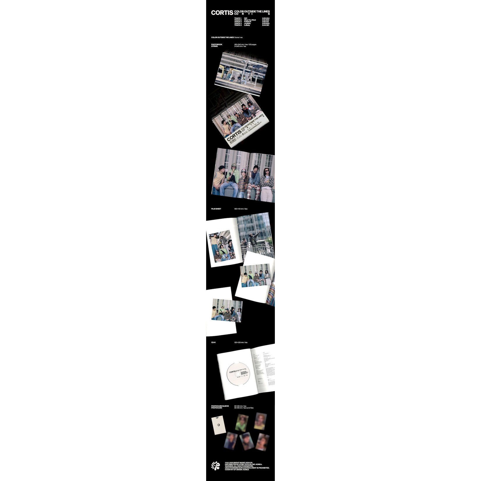 CORTIS [LUCKY DRAW] CORTIS - The 1st EP [COLOR OUTSIDE THE LINES] (Photobook Ver.) + Random Photocard (Weverse Shop)