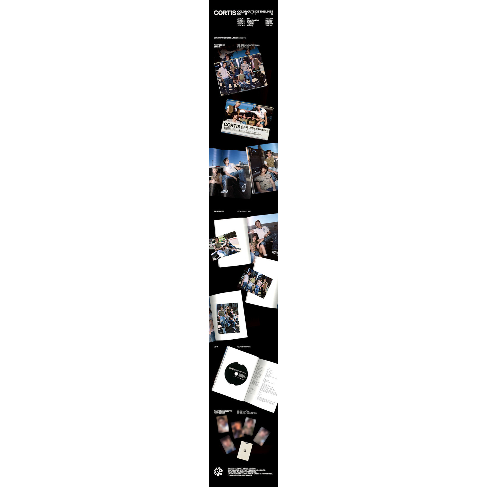 CORTIS [LUCKY DRAW 2] CORTIS - The 1st EP [COLOR OUTSIDE THE LINES] (Photobook Ver.) + Random Photocard (SW)