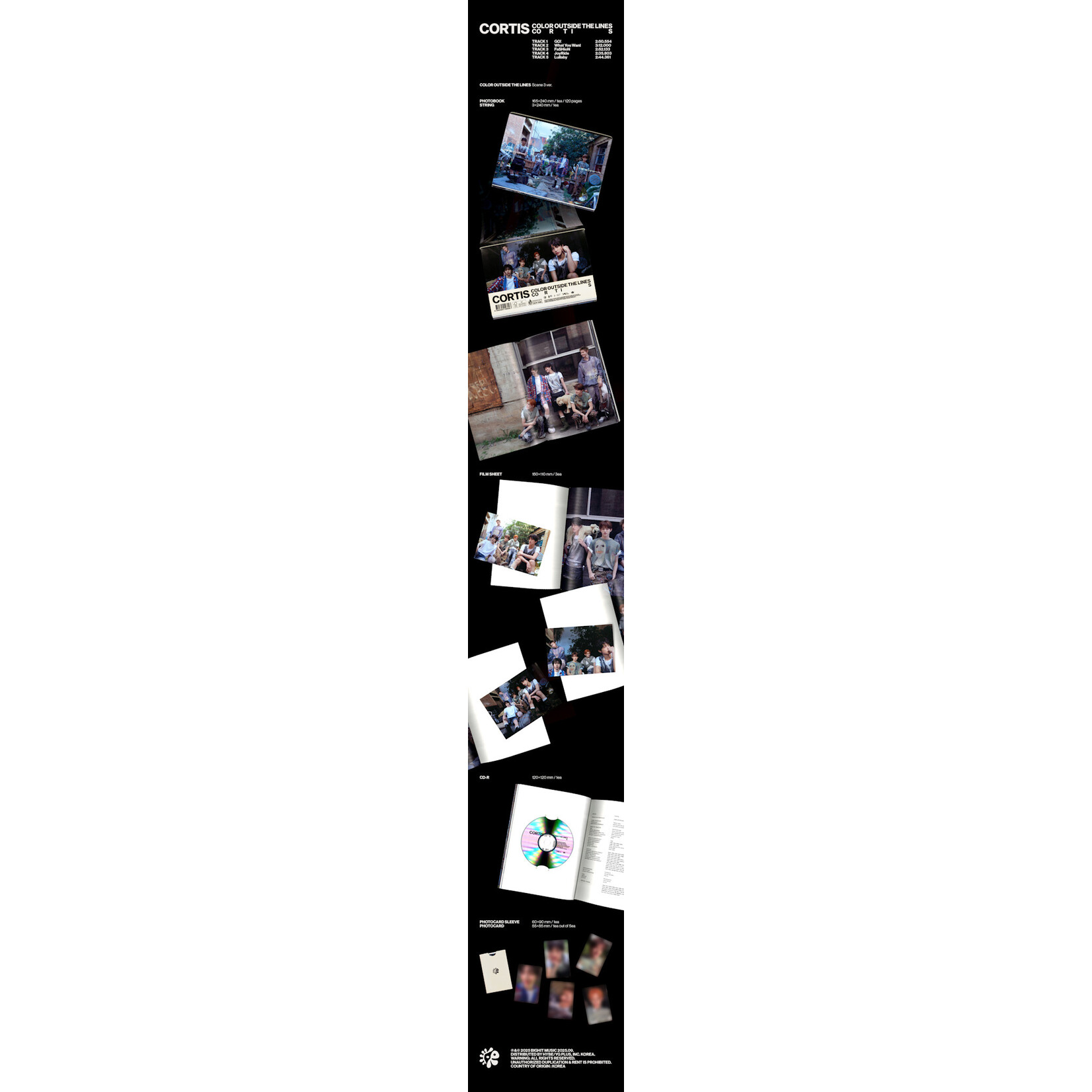 CORTIS [LUCKY DRAW 2] CORTIS - The 1st EP [COLOR OUTSIDE THE LINES] (Photobook Ver.) + Random Photocard (SW)