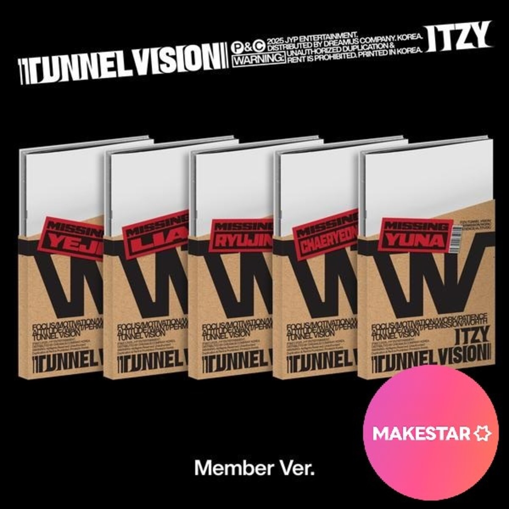 Itzy ITZY - TUNNEL VISION (Member Ver.) + Random Photocard (MAKESTAR)