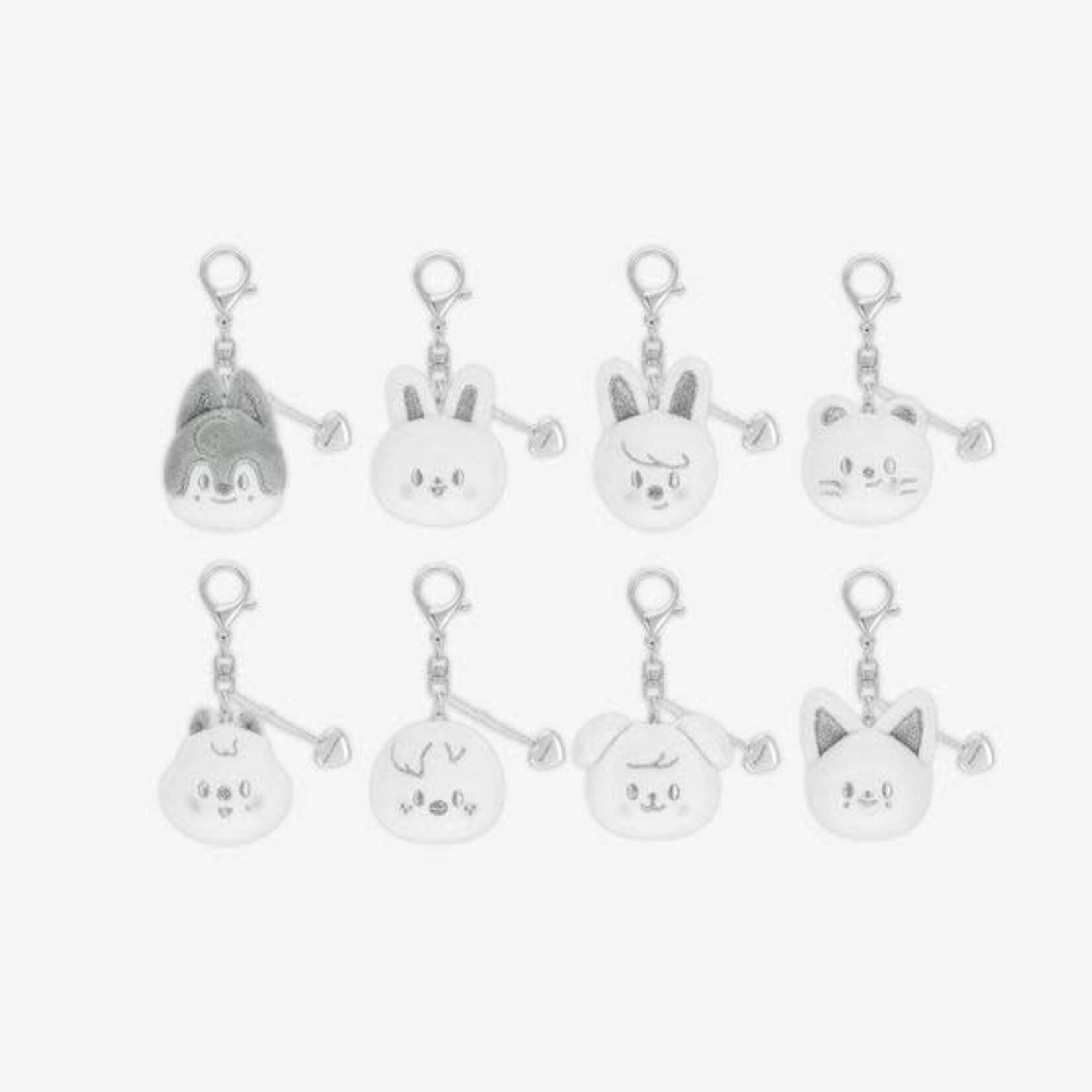Stray Kids Stray Kids - [celebrATE] SKZOO FACE KEYRING SILVER Ver.