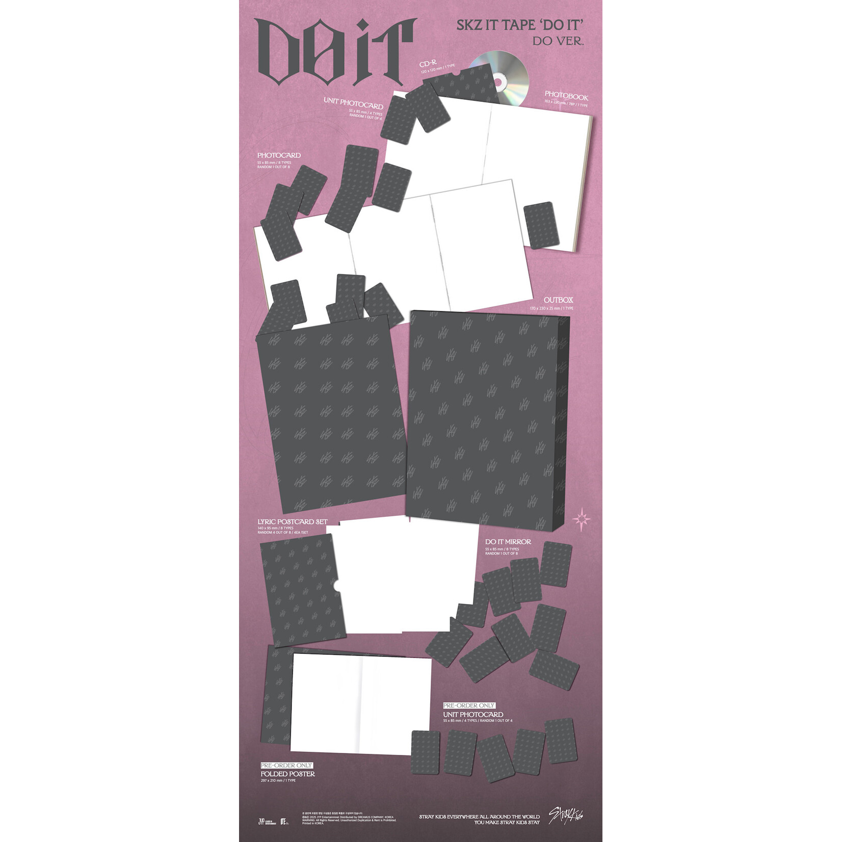 Stray Kids Stray Kids - SKZ IT TAPE ‘DO IT’ (DO VER.) + Random Photocard (BDM)