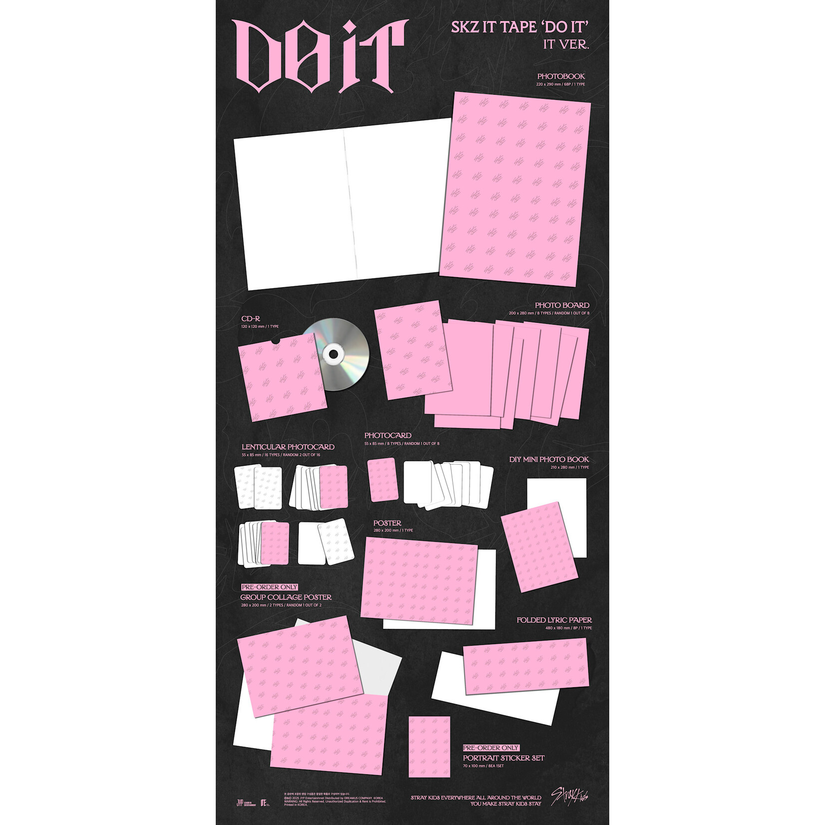 Stray Kids Stray Kids - SKZ IT TAPE ‘DO IT’ (IT VER.) + Random Photocard (FANS SHOP)