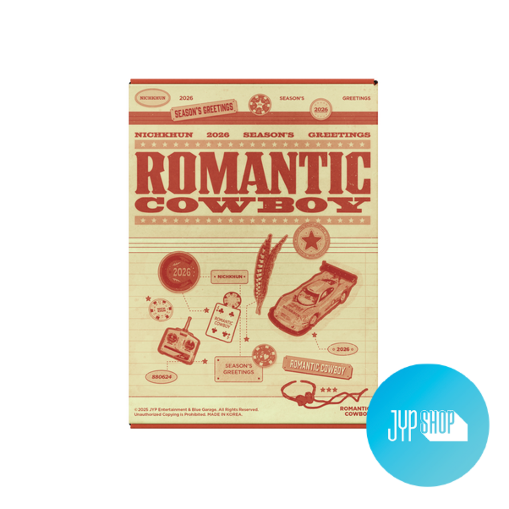 2PM NICHKHUN - 2026 SEASON'S GREETINGS [ROMANTIC COWBOY] + Photocard (FANS SHOP)