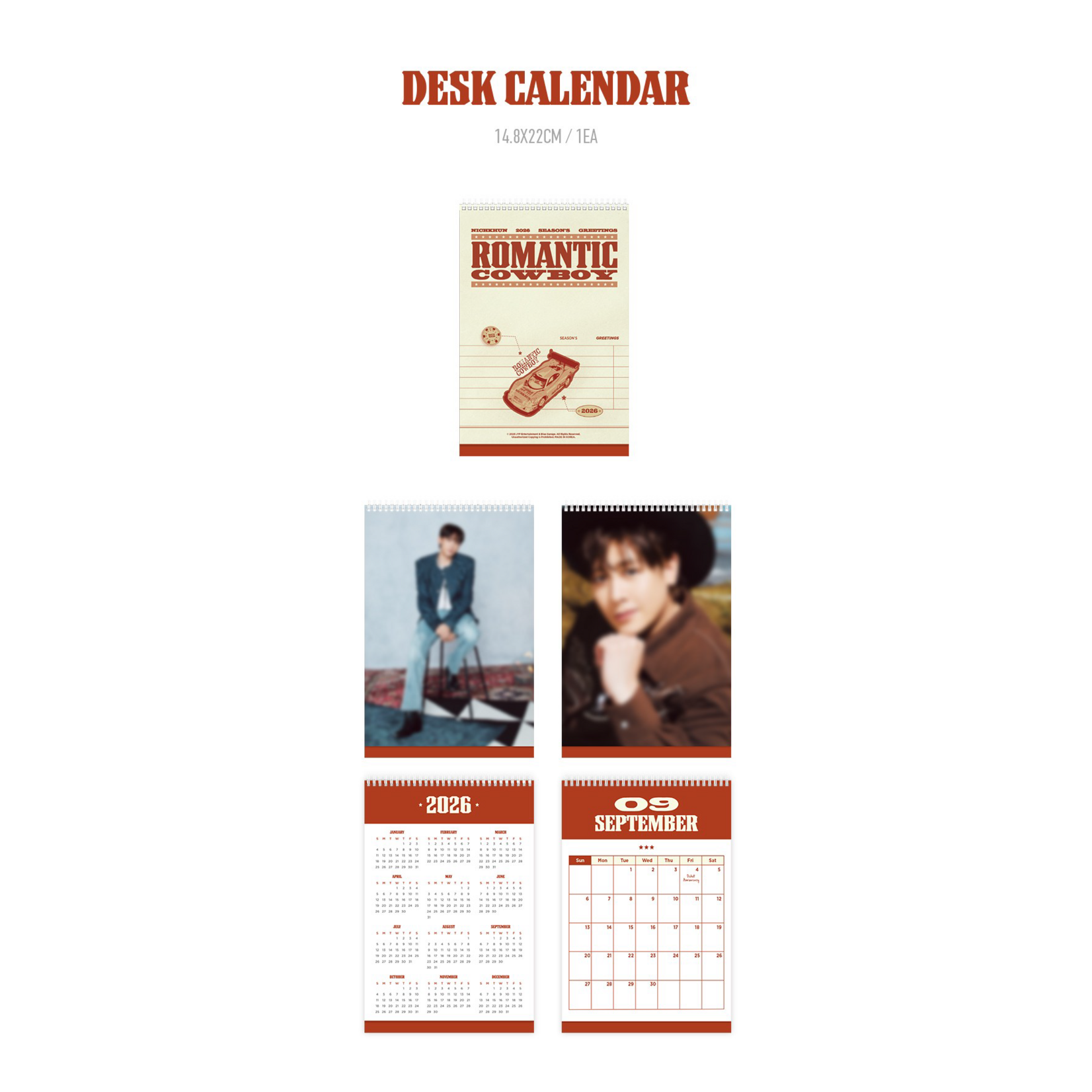 2PM NICHKHUN - 2026 SEASON'S GREETINGS [ROMANTIC COWBOY] + Photocard (FANS SHOP)