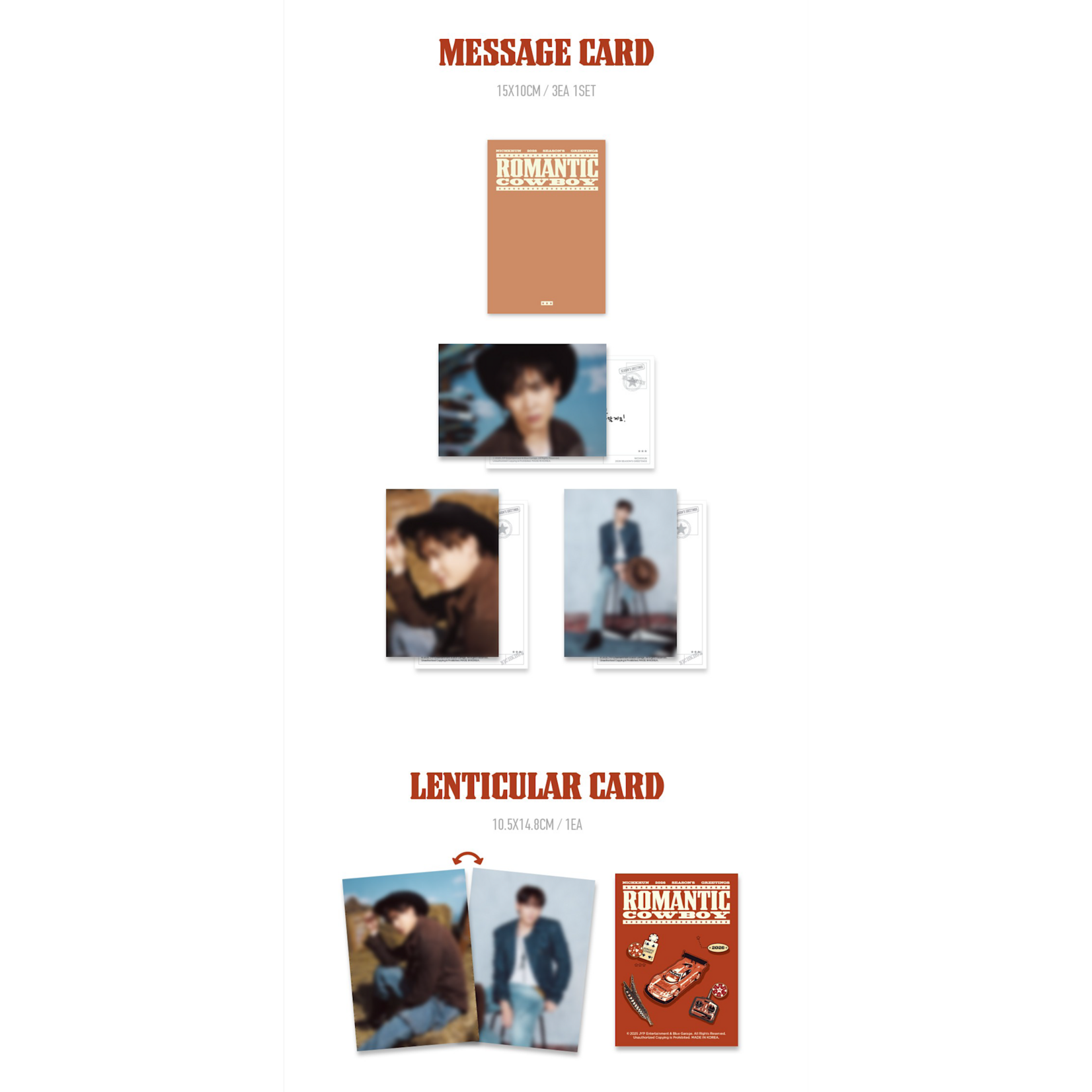 2PM NICHKHUN - 2026 SEASON'S GREETINGS [ROMANTIC COWBOY] + Photocard (FANS SHOP)