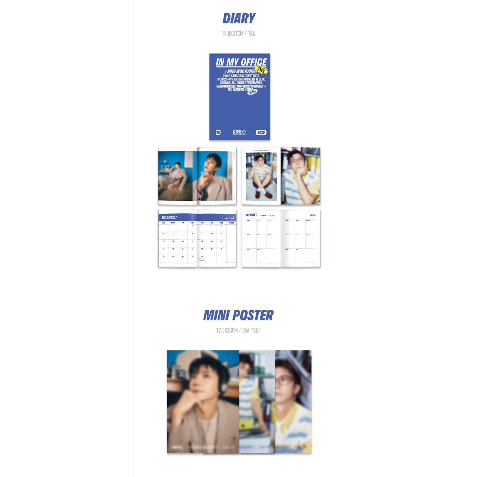 2PM JANG WOOYOUNG - 2026 SEASON'S GREETINGS [In My Office] + Photocard (FANS SHOP)