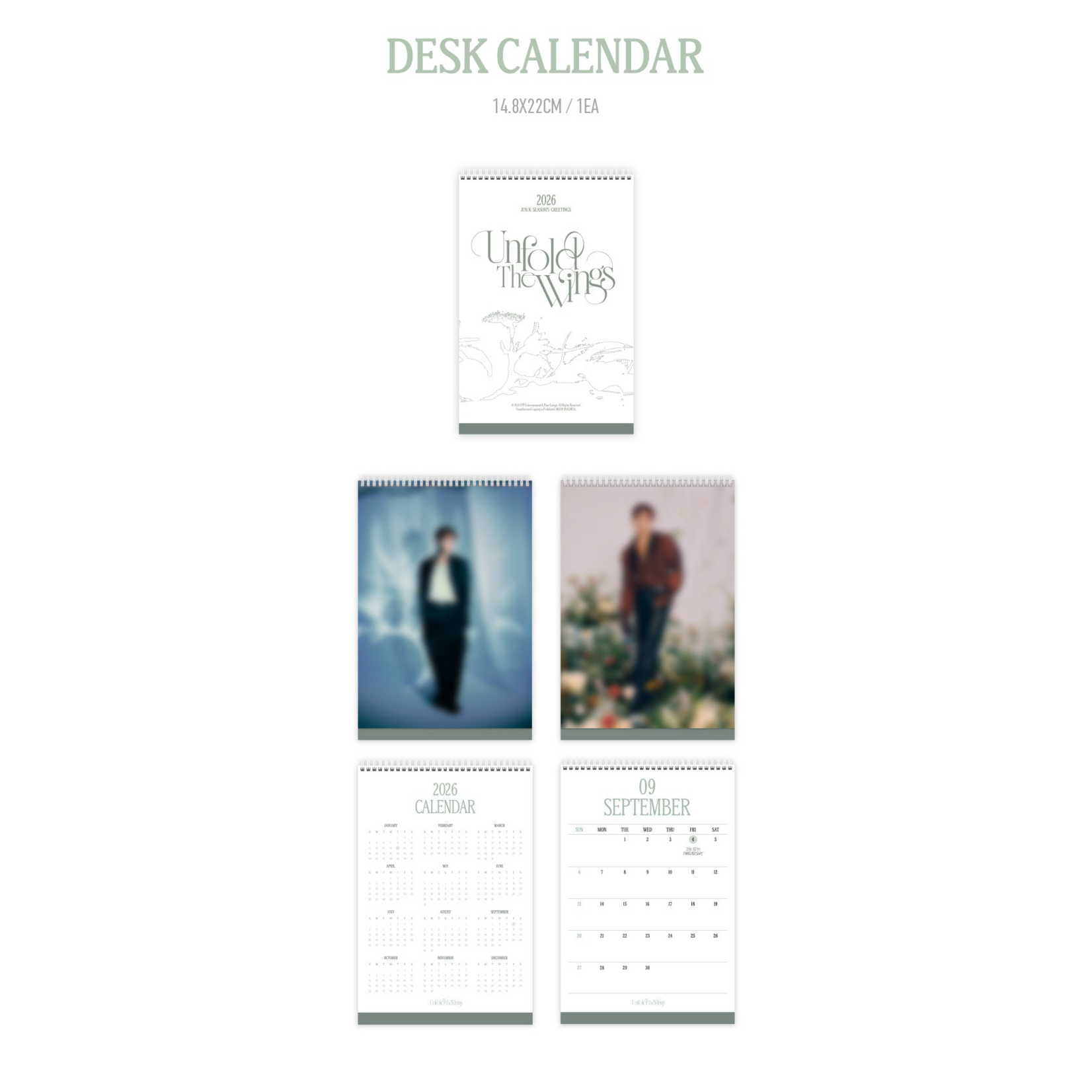 2PM JUN.K - 2026 SEASON'S GREETINGS [Unfold The Wings] + Photocard (FANS SHOP)
