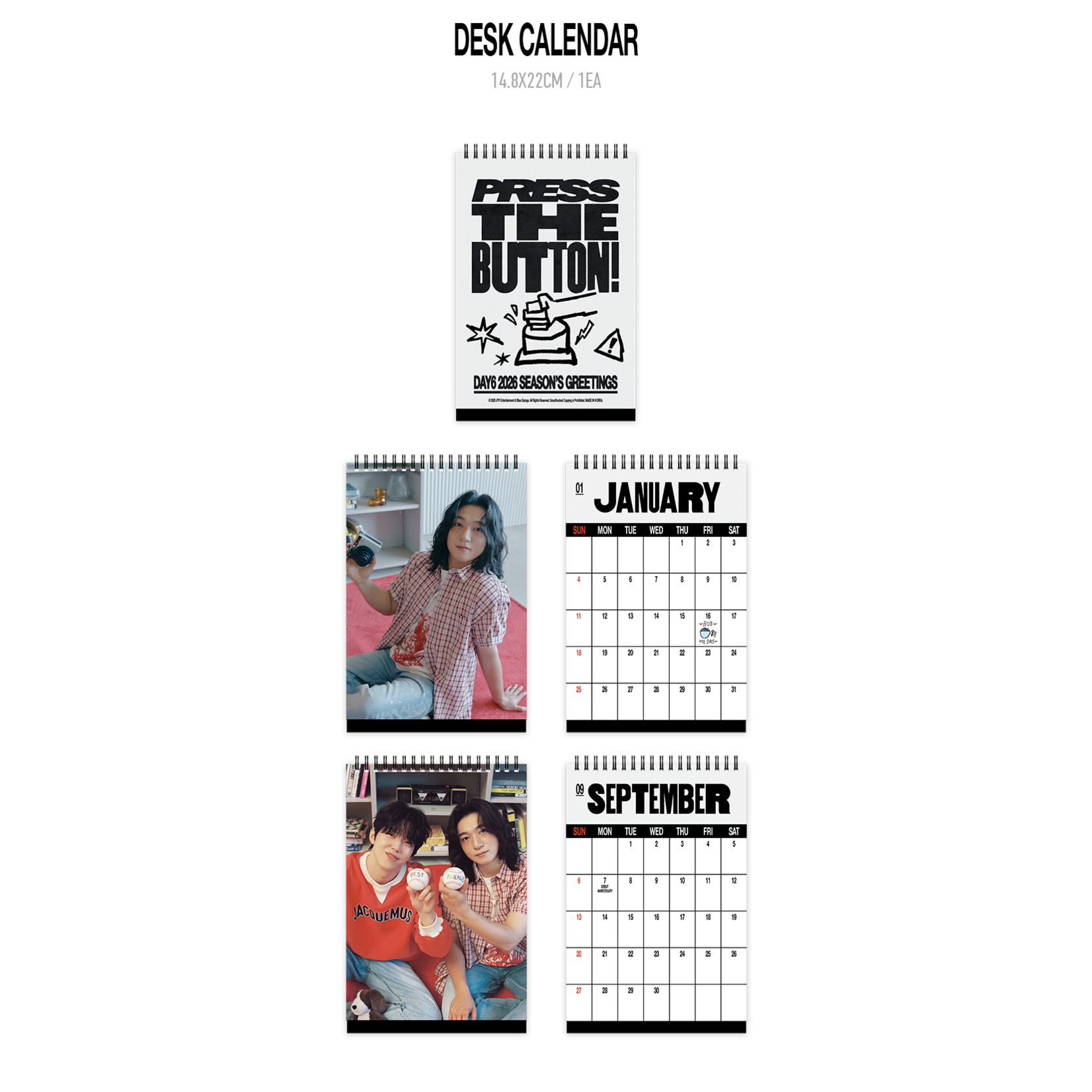DAY6 DAY6 - 2026 SEASON'S GREETINGS [PRESS THE BUTTON] + Photocard SET (FANS SHOP)