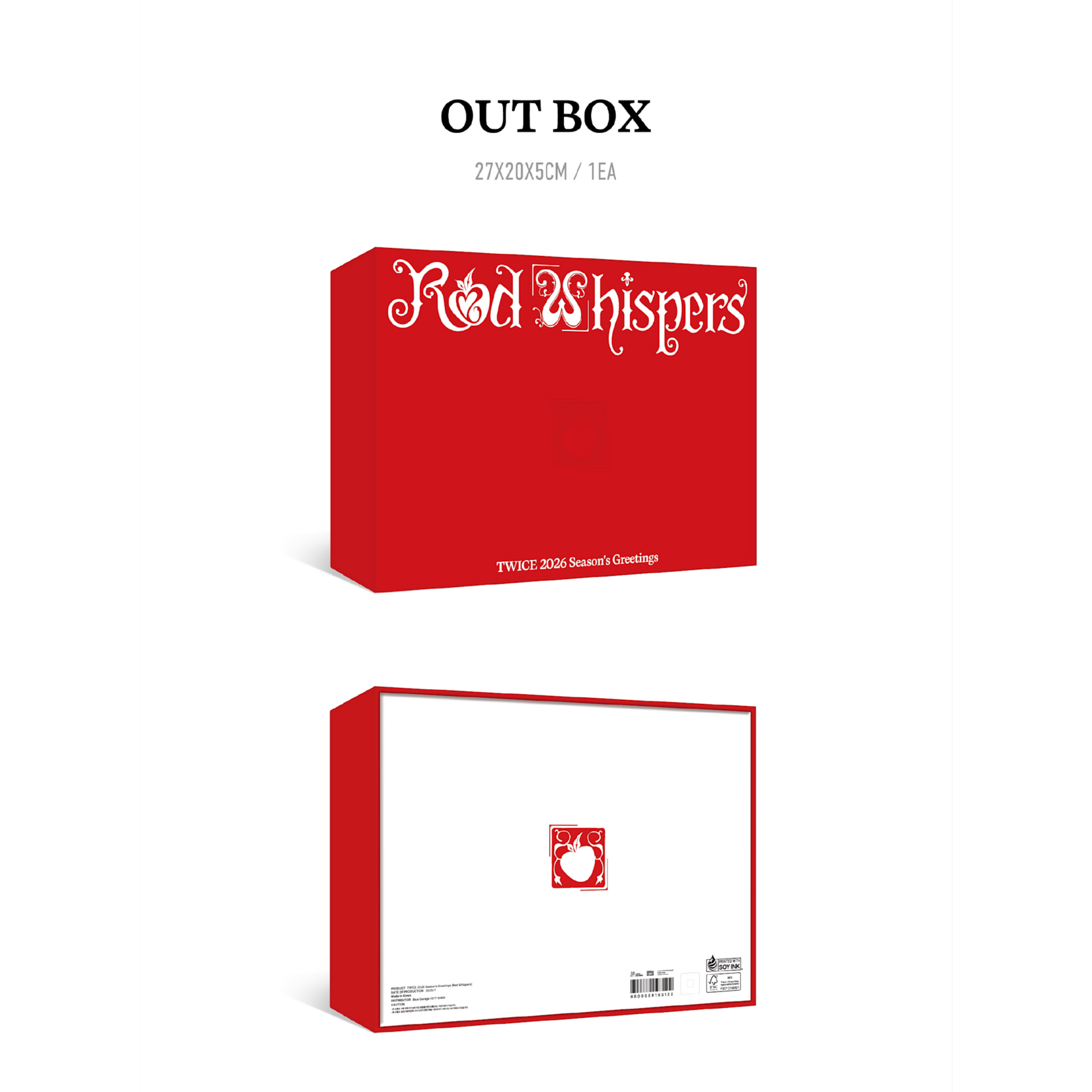 Twice TWICE - 2026 SEASON'S GREETINGS [RED WHISPERS] + Photocard SET (FANS SHOP)
