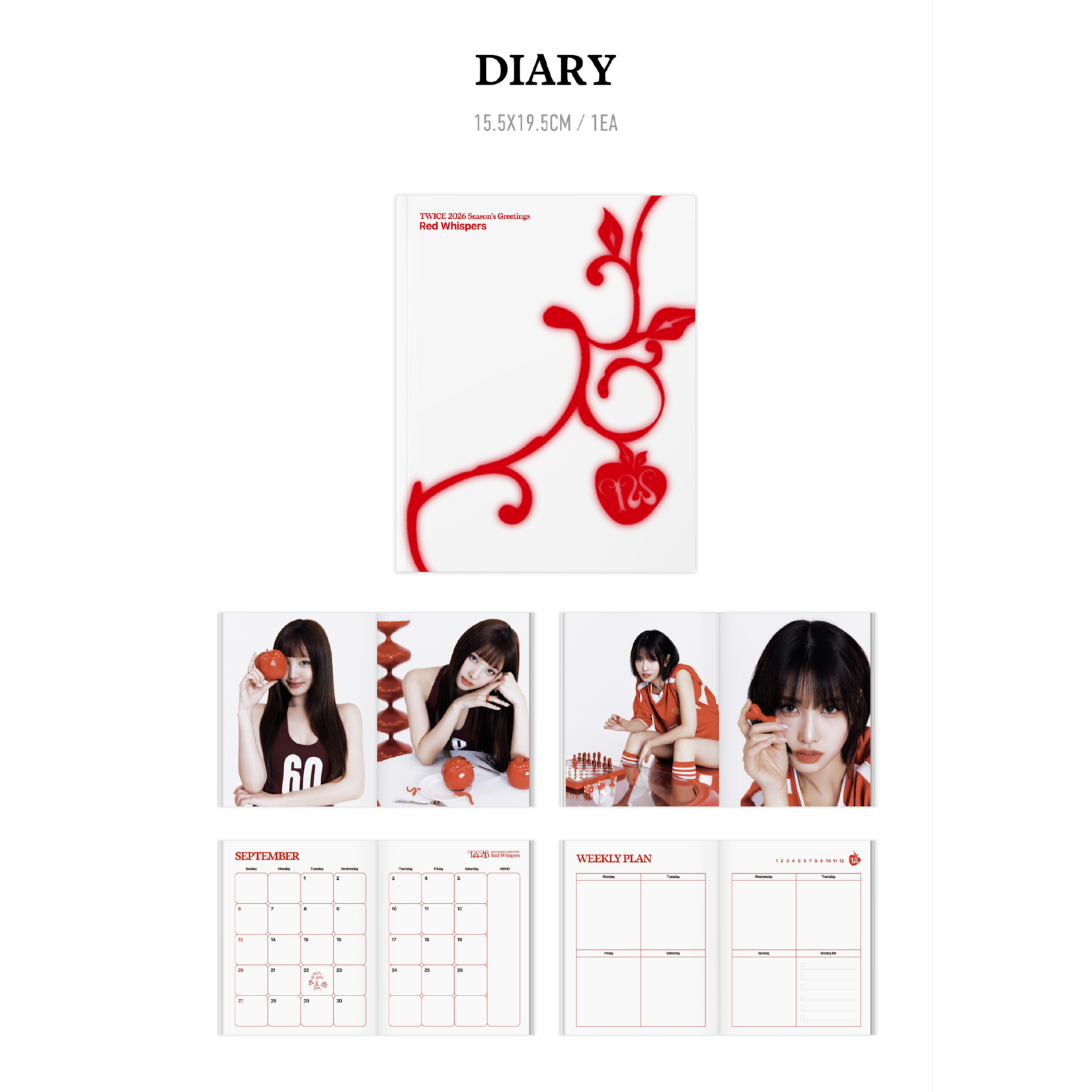 Twice TWICE - 2026 SEASON'S GREETINGS [RED WHISPERS] + Photocard SET (FANS SHOP)