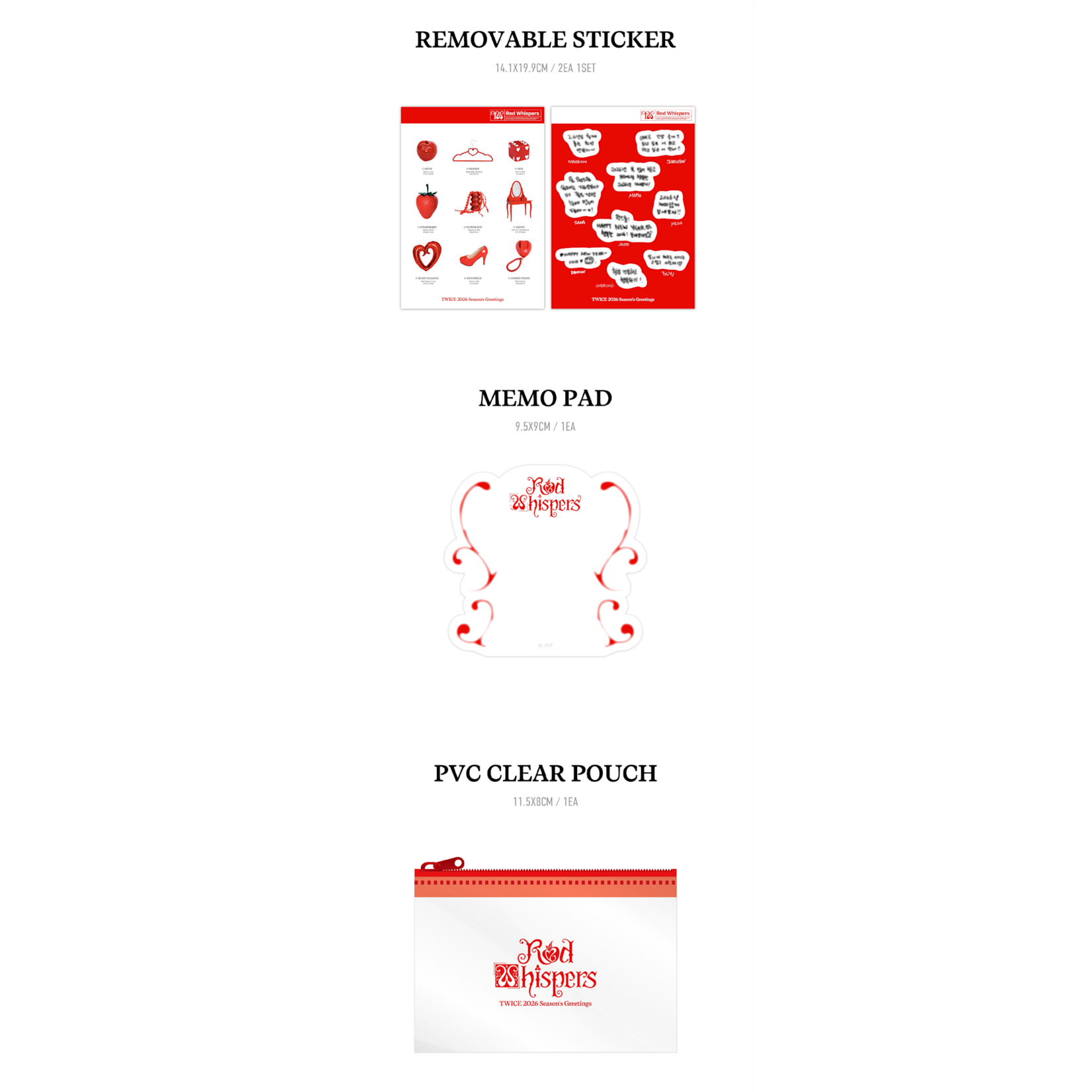 Twice TWICE - 2026 SEASON'S GREETINGS [RED WHISPERS] + Photocard SET (FANS SHOP)