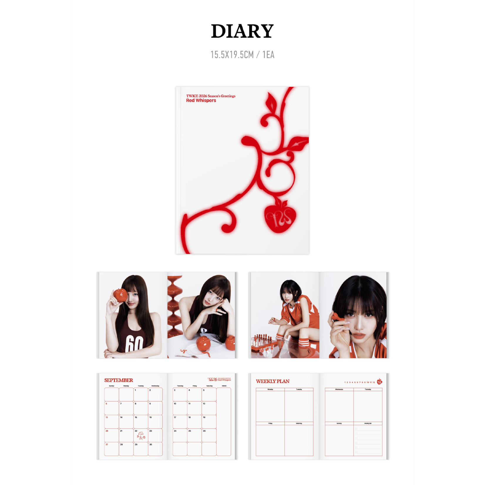 Twice TWICE - 2026 SEASON'S GREETINGS [RED WHISPERS] + Photocard SET (FANS SHOP)