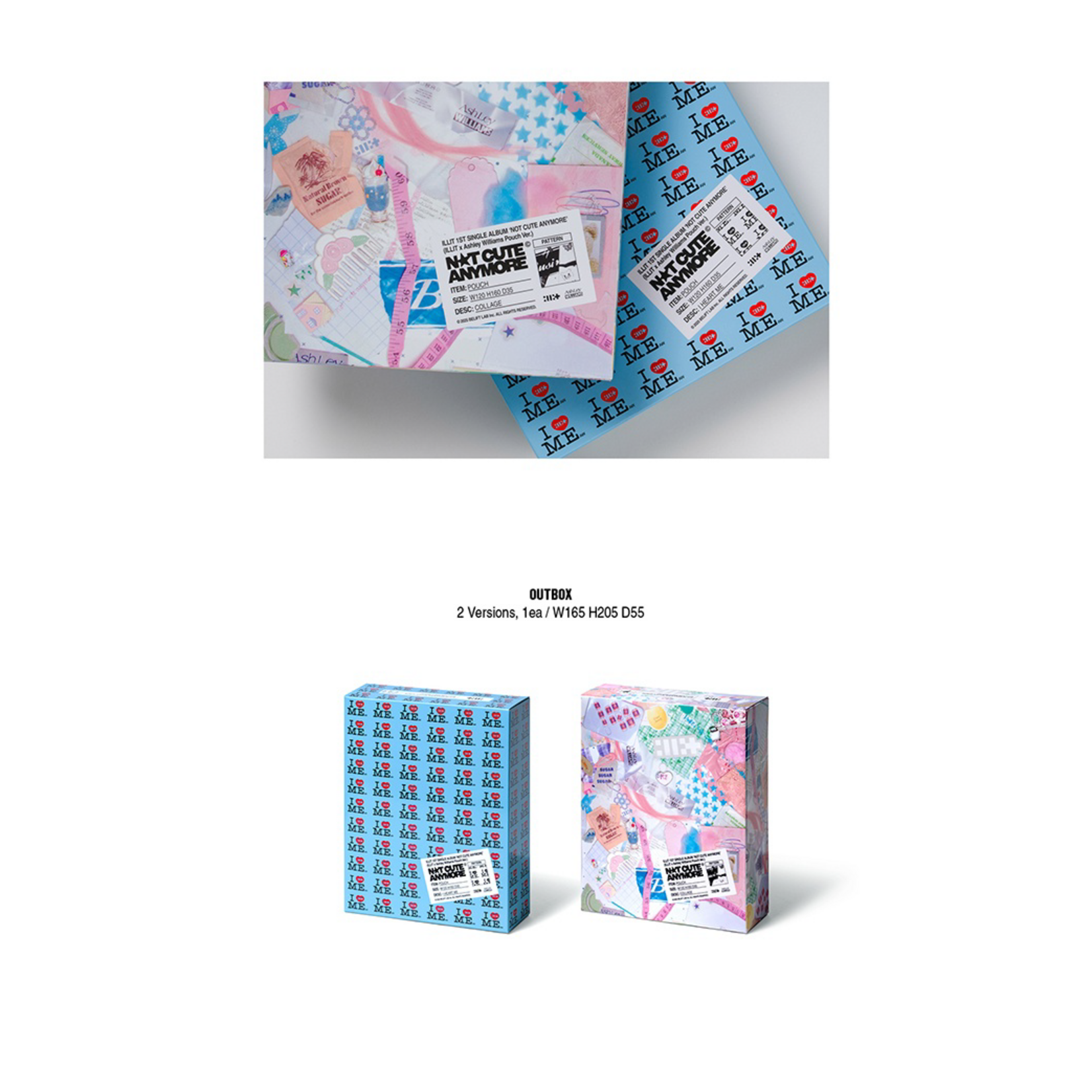 ILLIT ILLIT - 1st Single Album [NOT CUTE ANYMORE] (ILLIT x Ashley Williams Pouch Ver.)