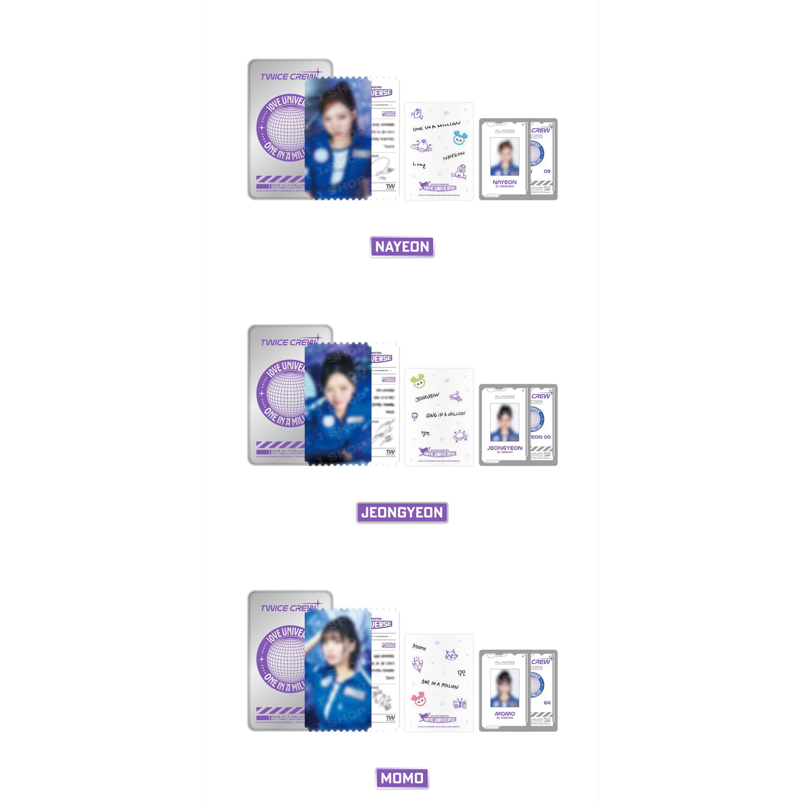 Twice TWICE - [10VE UNIVERSE] TINCASE PHOTO SET