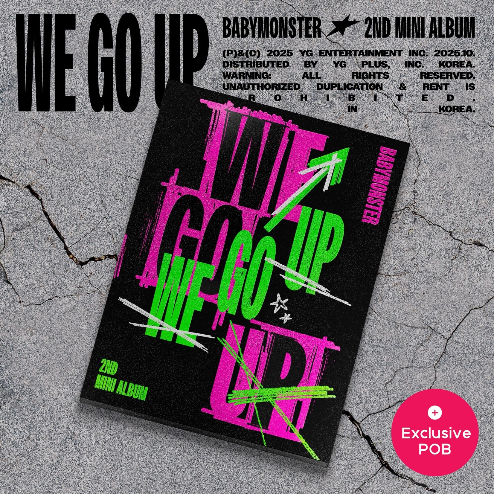 BABYMONSTER BABYMONSTER - 2nd MINI ALBUM [WE GO UP] (UP Ver.) + Random 2 Photocards (KNPOPS)