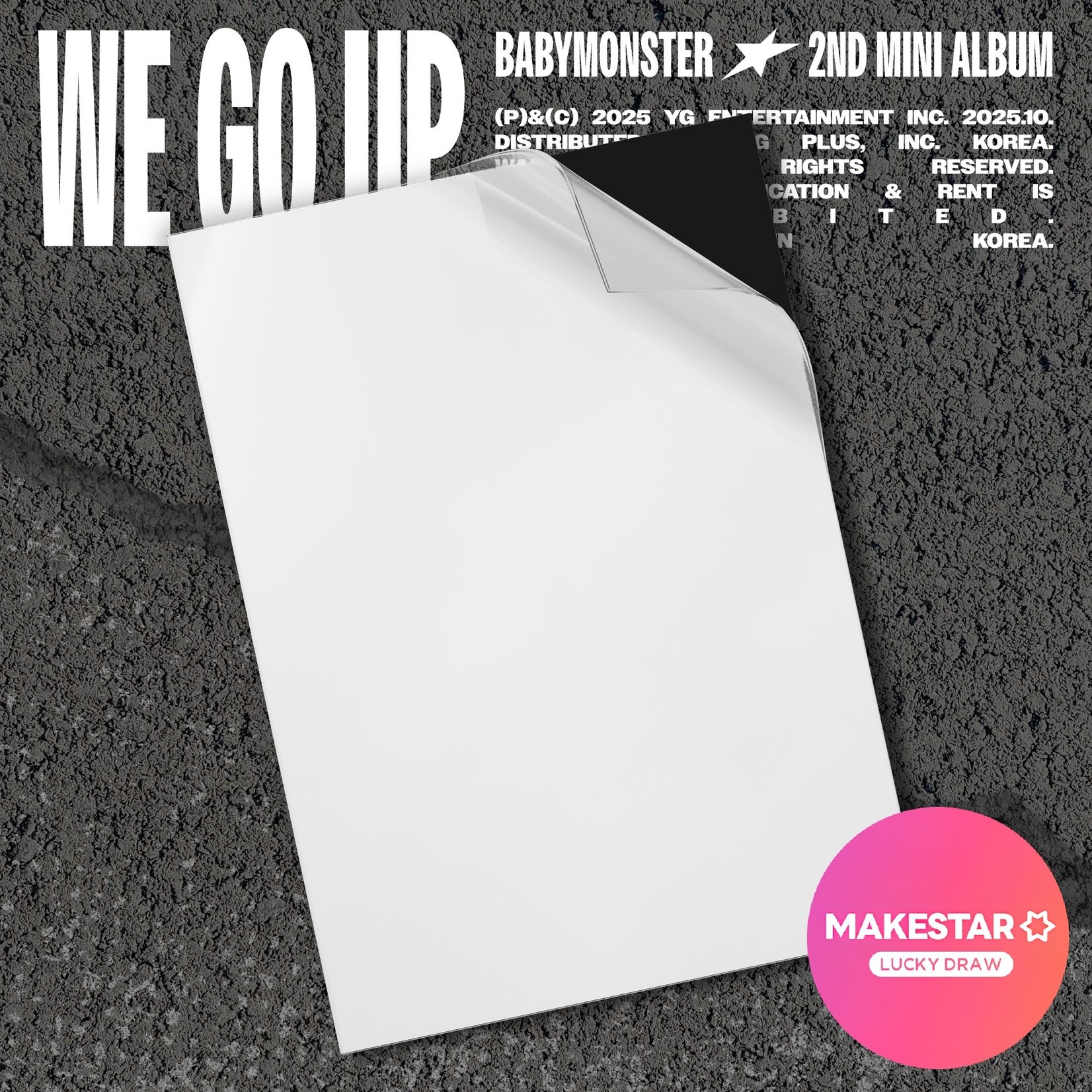BABYMONSTER [LUCKY DRAW] BABYMONSTER - 2nd MINI ALBUM [WE GO UP] (WE Ver.) + Random 2 Photocards (MAKESTAR)
