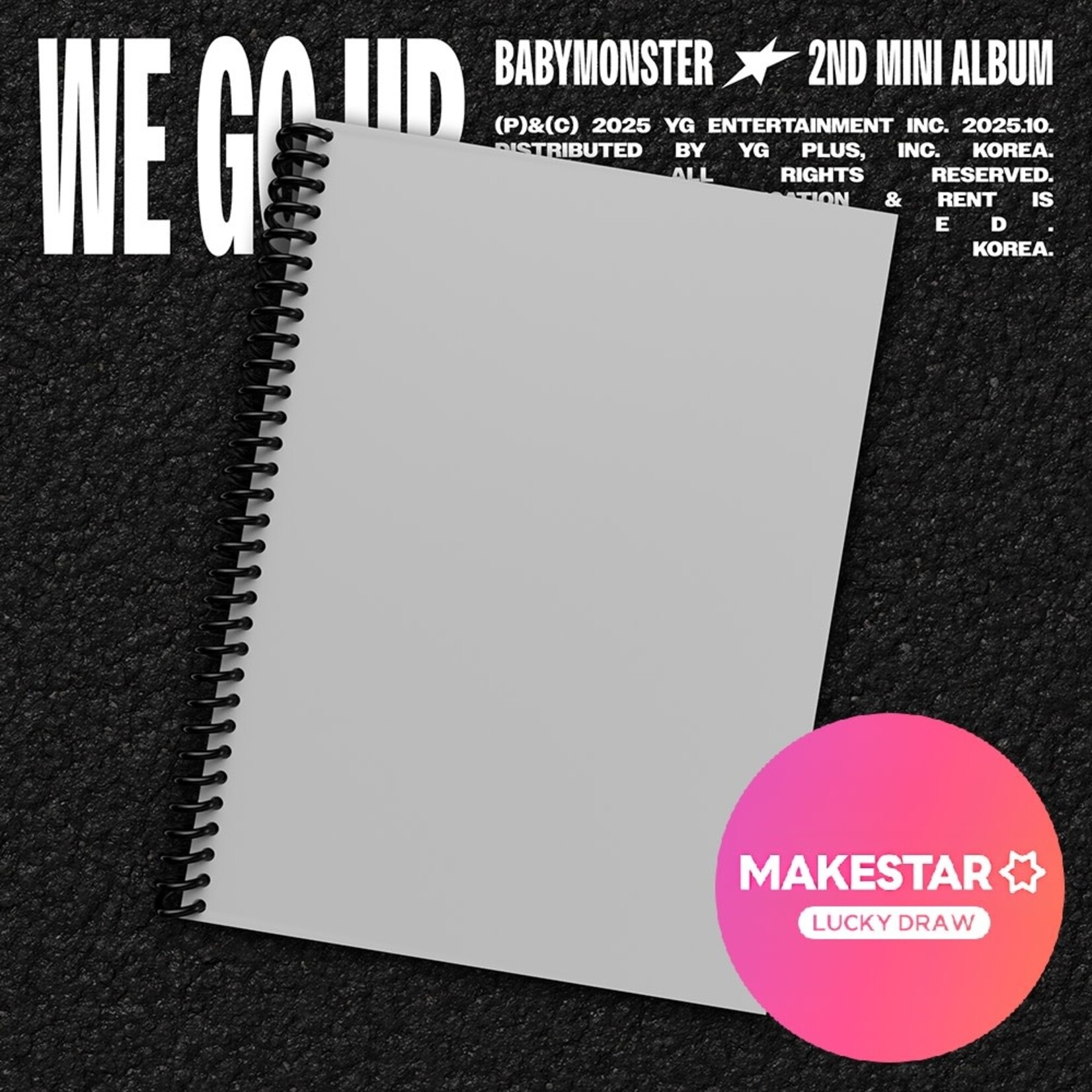 BABYMONSTER [LUCKY DRAW] BABYMONSTER - 2nd MINI ALBUM [WE GO UP] (GO Ver.) + Random 2 Photocards (MAKESTAR)