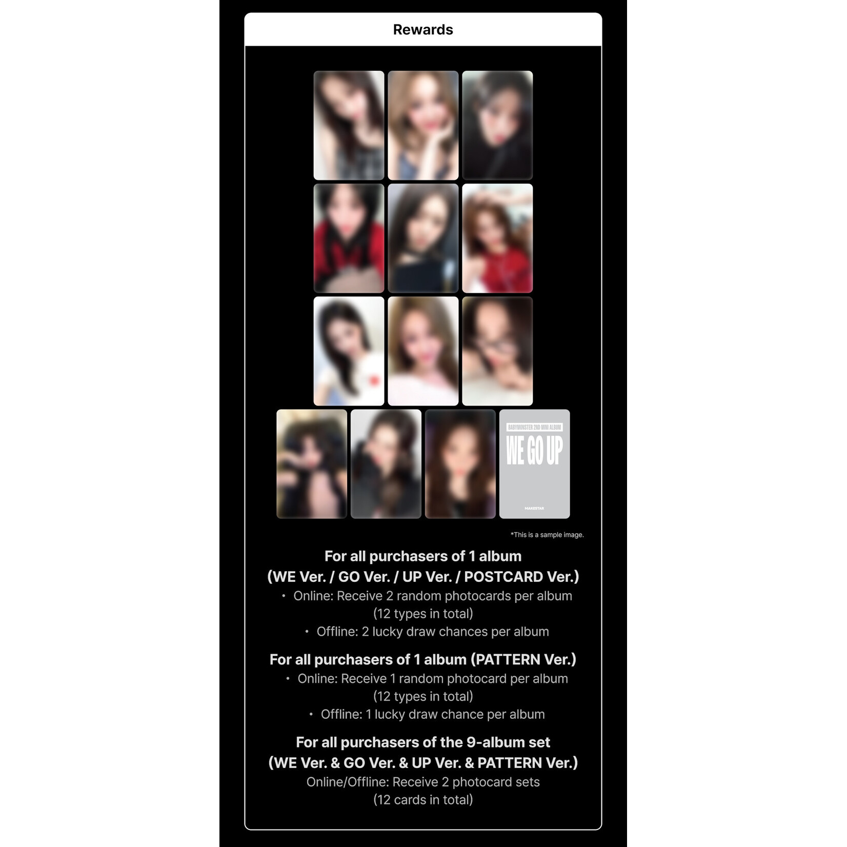 BABYMONSTER [LUCKY DRAW] BABYMONSTER - 2nd MINI ALBUM [WE GO UP] (PATTERN Ver.) + Random 2 Photocards (MAKESTAR)