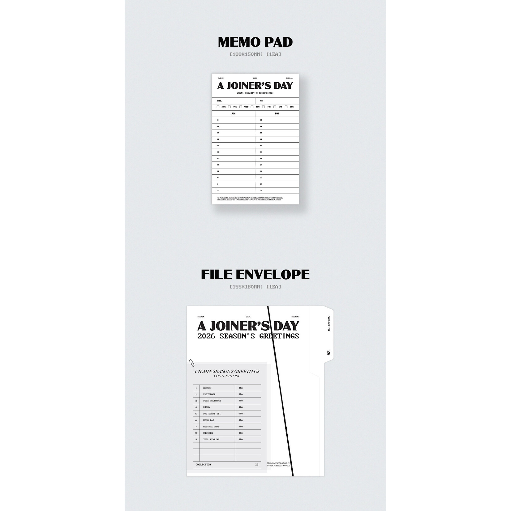 Shinee TAEMIN - 2026 SEASON'S GREETINGS [A JOINER’S DAY]