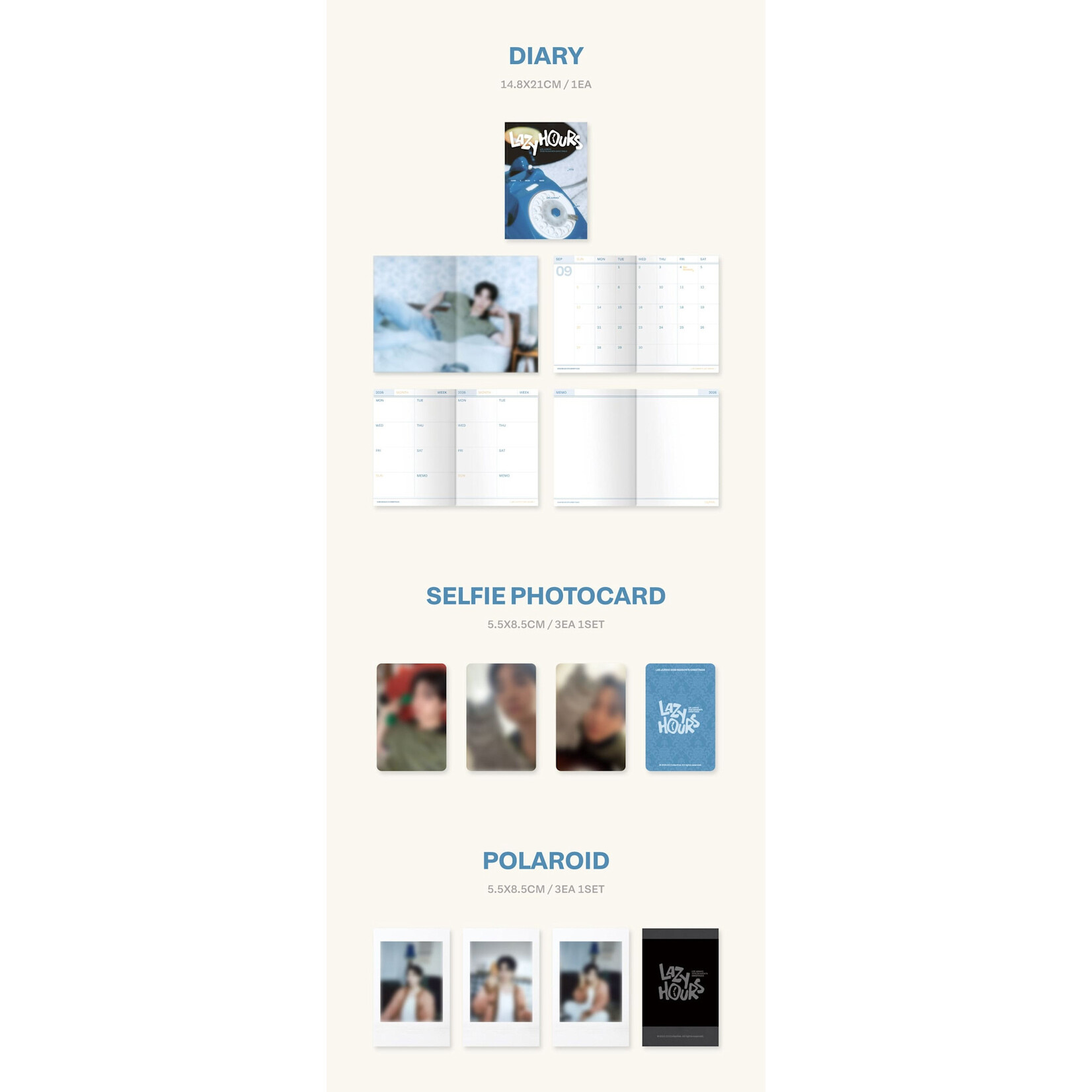 2PM LEE JUNHO - 2026 SEASON`S GREETINGS [LAZY HOURS] + Random Photocard (SW)