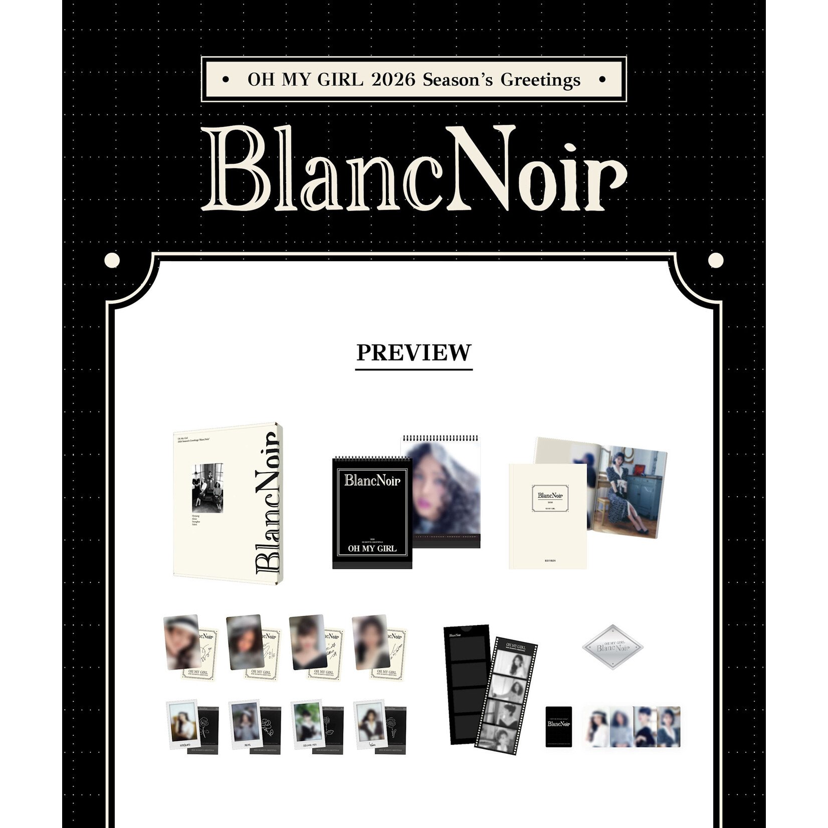 Oh My Girl OH MY GIRL - 2026 SEASON'S GREETINGS [Blanc Noir] + Random Photocard (SW)