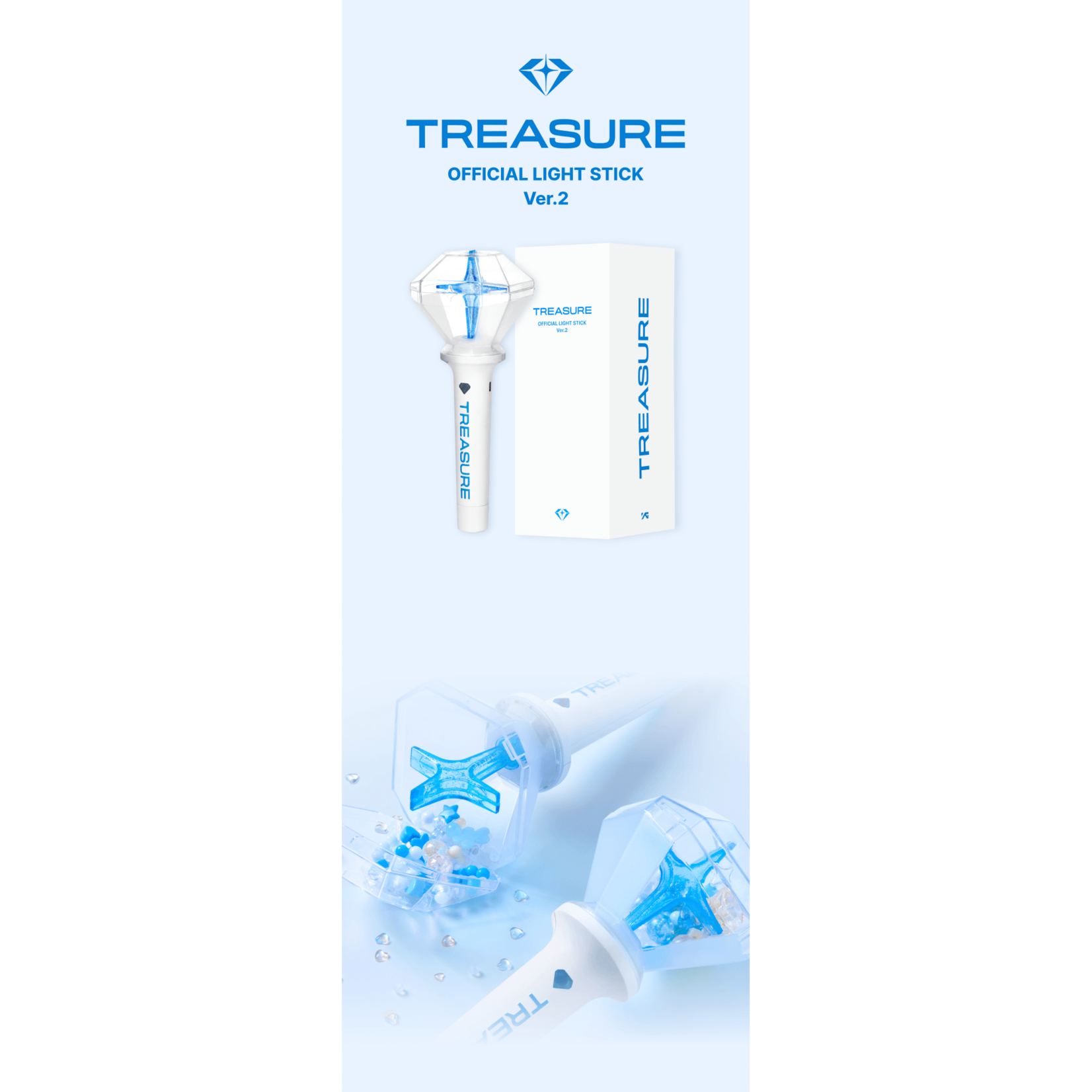 Treasure TREASURE - OFFICIAL LIGHT STICK Ver.2 + Random Photocard (WS)