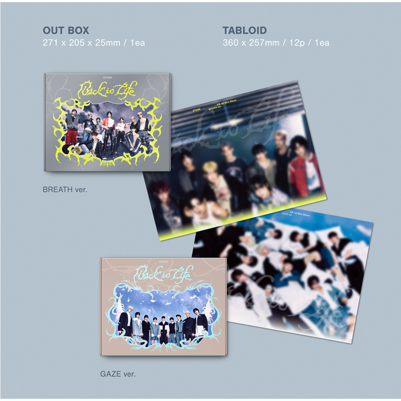 &Team [LUCKY DRAW2] &TEAM -KR 1st Mini Album [Back to Life] (Photobook Ver.) + Random Photocard (APPLE MUSIC)