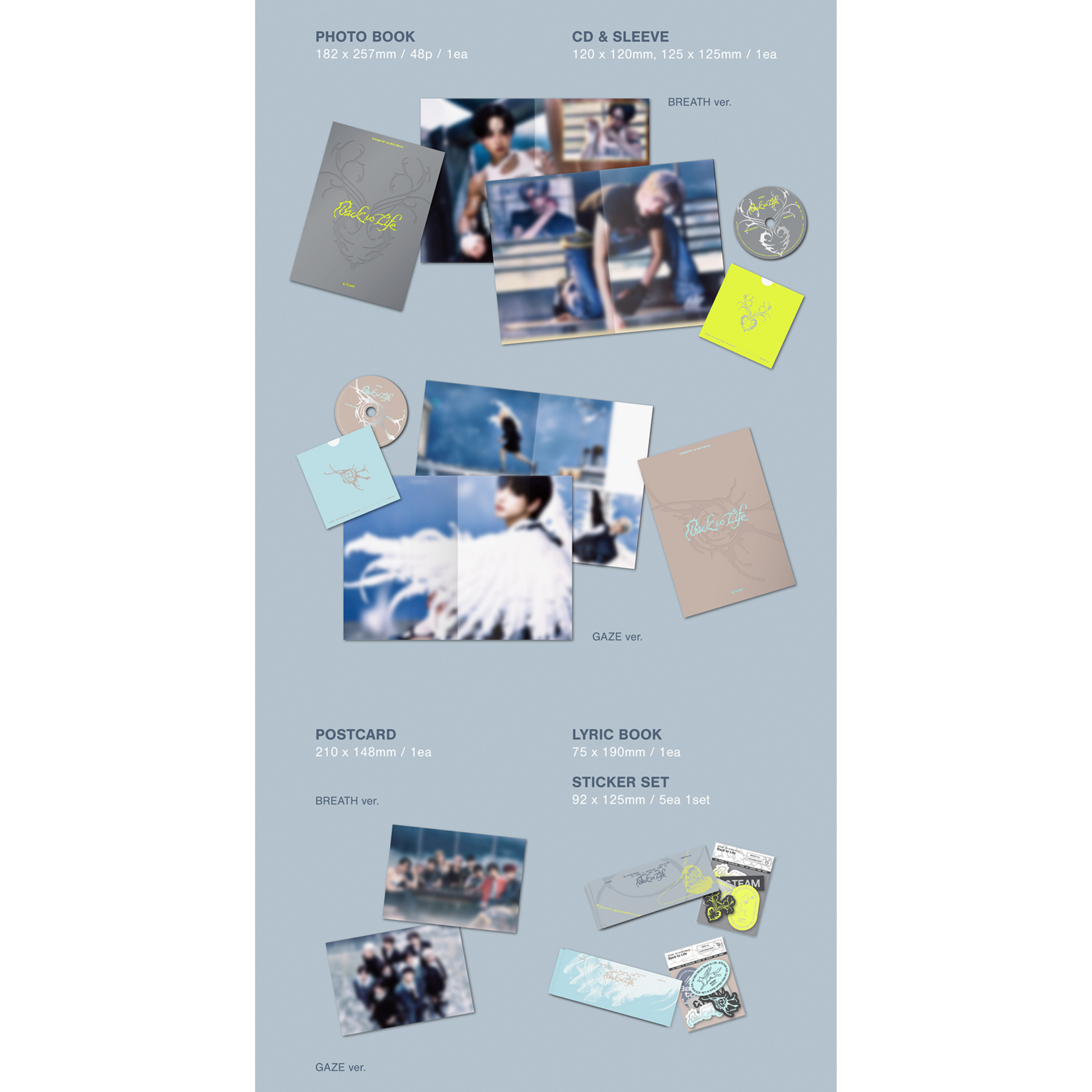 &Team [LUCKY DRAW2] &TEAM -KR 1st Mini Album [Back to Life] (Photobook Ver.) + Random Photocard (APPLE MUSIC)