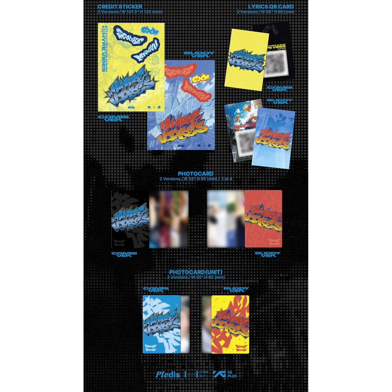 Seventeen [LUCKY DRAW] S.COUPS X MINGYU - 1st Mini Album ‘HYPE VIBES’ (STANDARD Ver.) + Random Photocard (KTOWN4U)