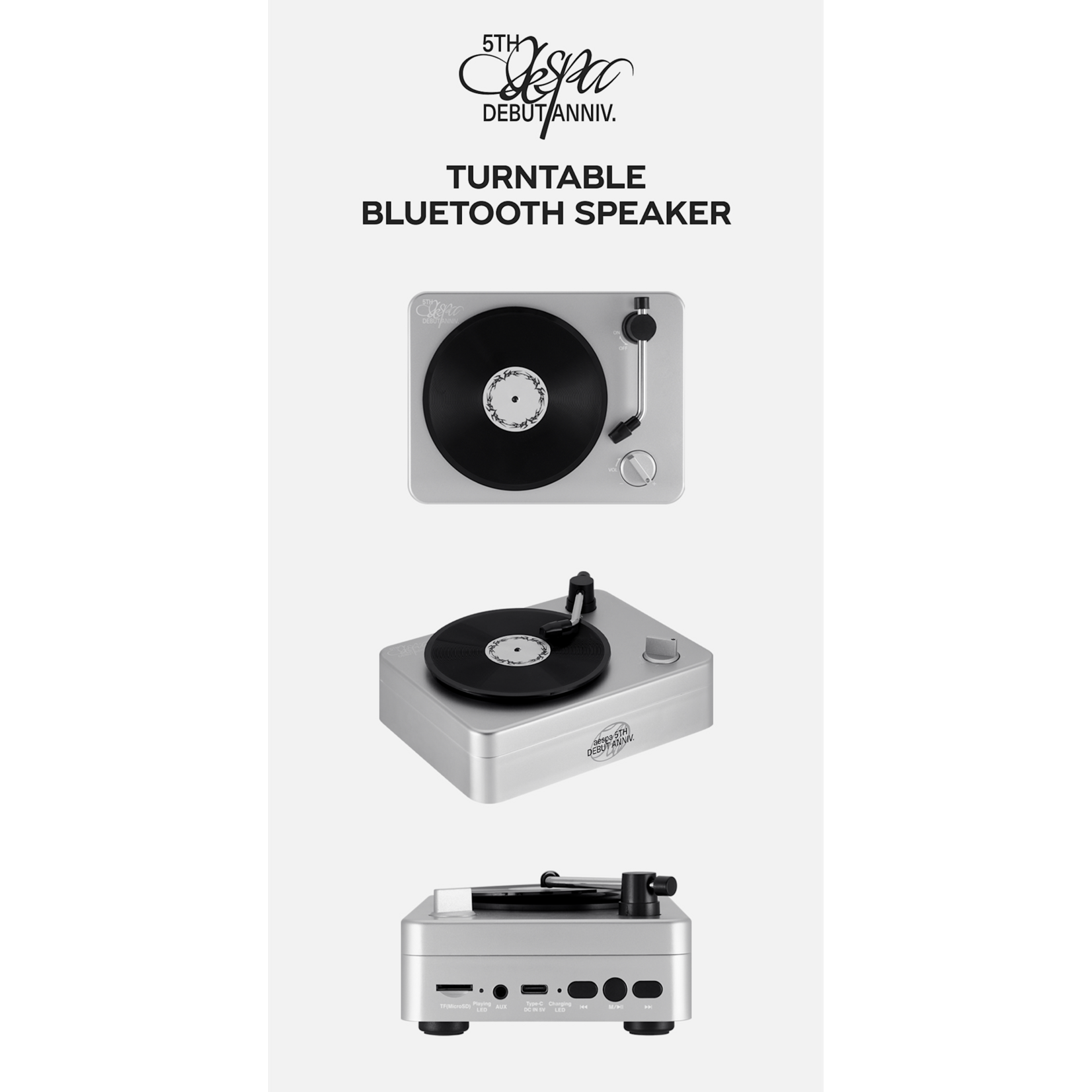 Aespa aespa - 5TH ANNIVERSARY TURNTABLE BLUETOOTH SPEAKER SET